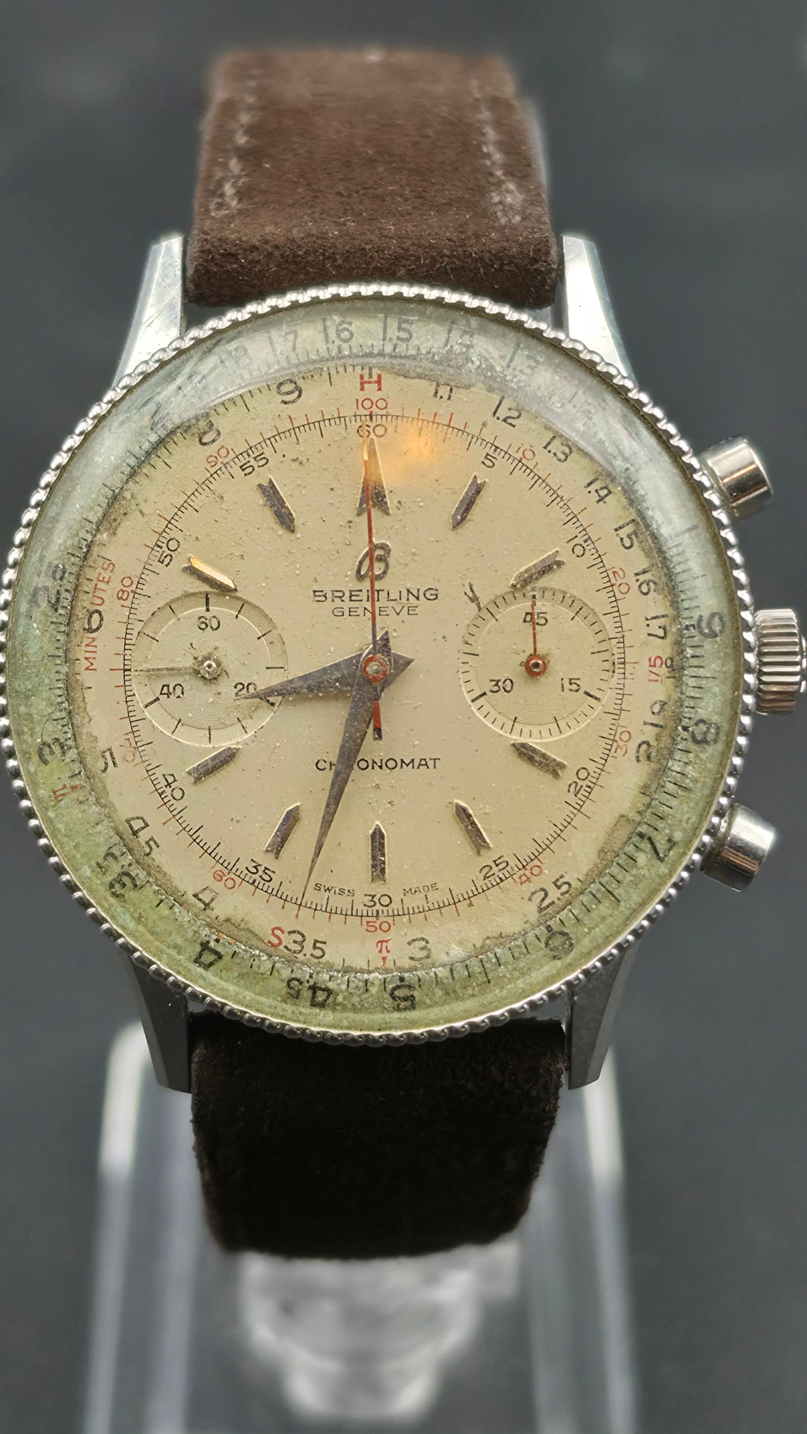 1962 Breitling Chronomat Ref 808 217012 Stainless Steel Chronograph Venus 175 17 Jewel Slide Rule Wa (1 of 13)