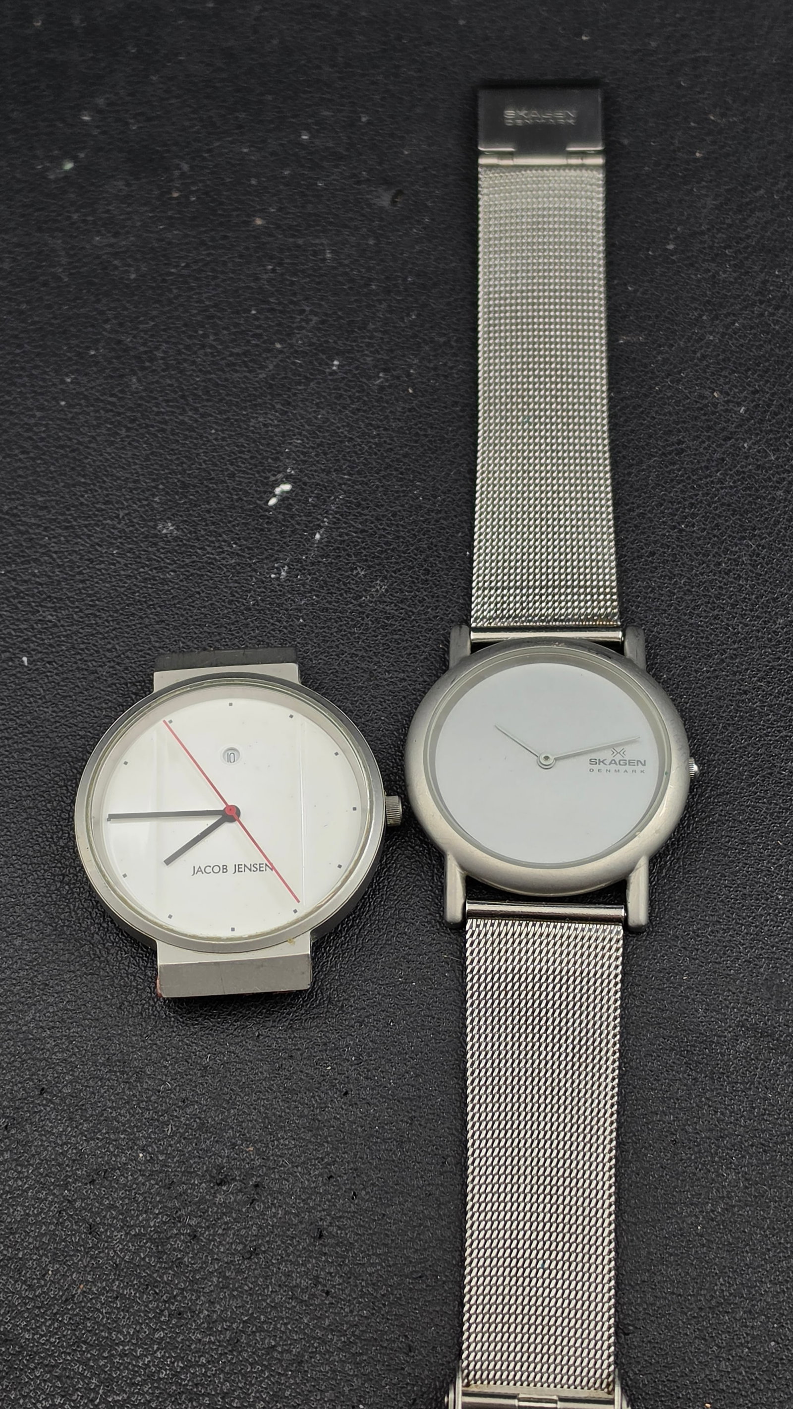 1990s Jacob Jensen 751 and Skagen Denmark 4LSS Minimalist Quartz Watch Lot of 2 (1 of 5)