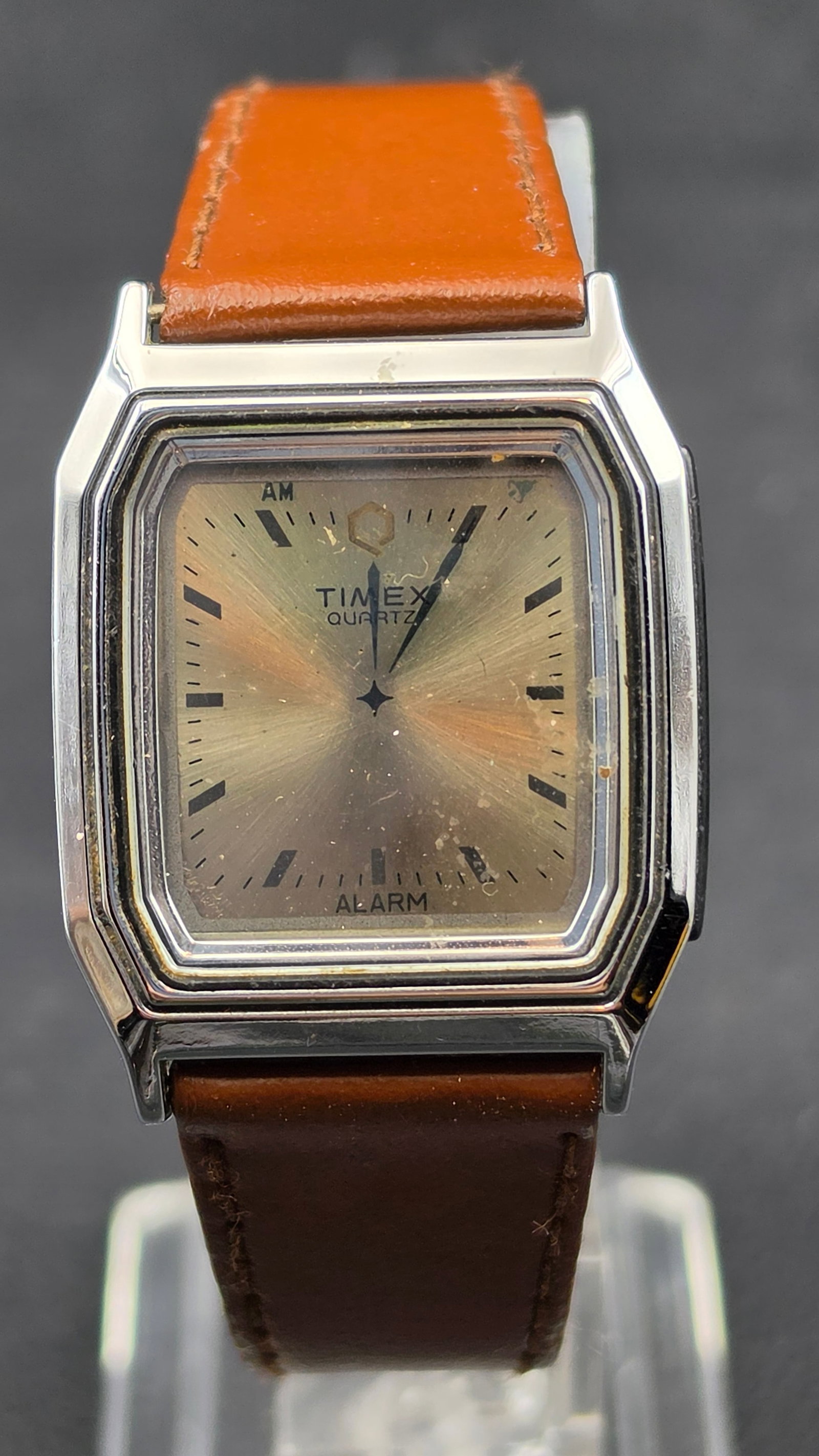 Timex Illusion L Cell 1980s Mystery Dial LCD Watch, Rectangular Case, Base Metal Bezel, Stainless St (1 of 9)