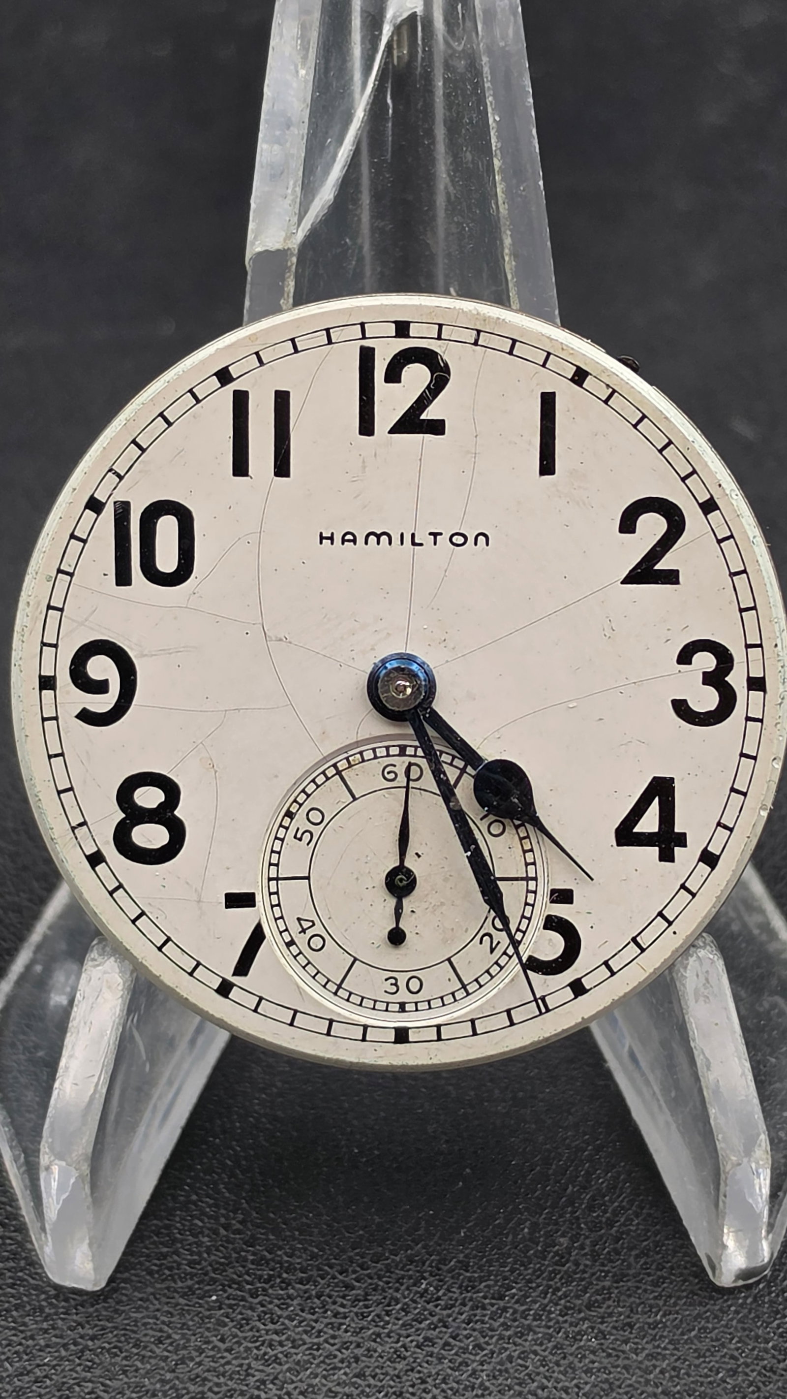 Hamilton 992B Railroad Grade Pocket Watch Movement, 21 Jewels, 16s, C222232, 1948: This is a Hamilton Watch Co railroad grade pocket watch movement only, no case, serial number C222232, Grade 992B, Model 5, produced in 1948 per Hamilton production records. The movement is a 16 size,