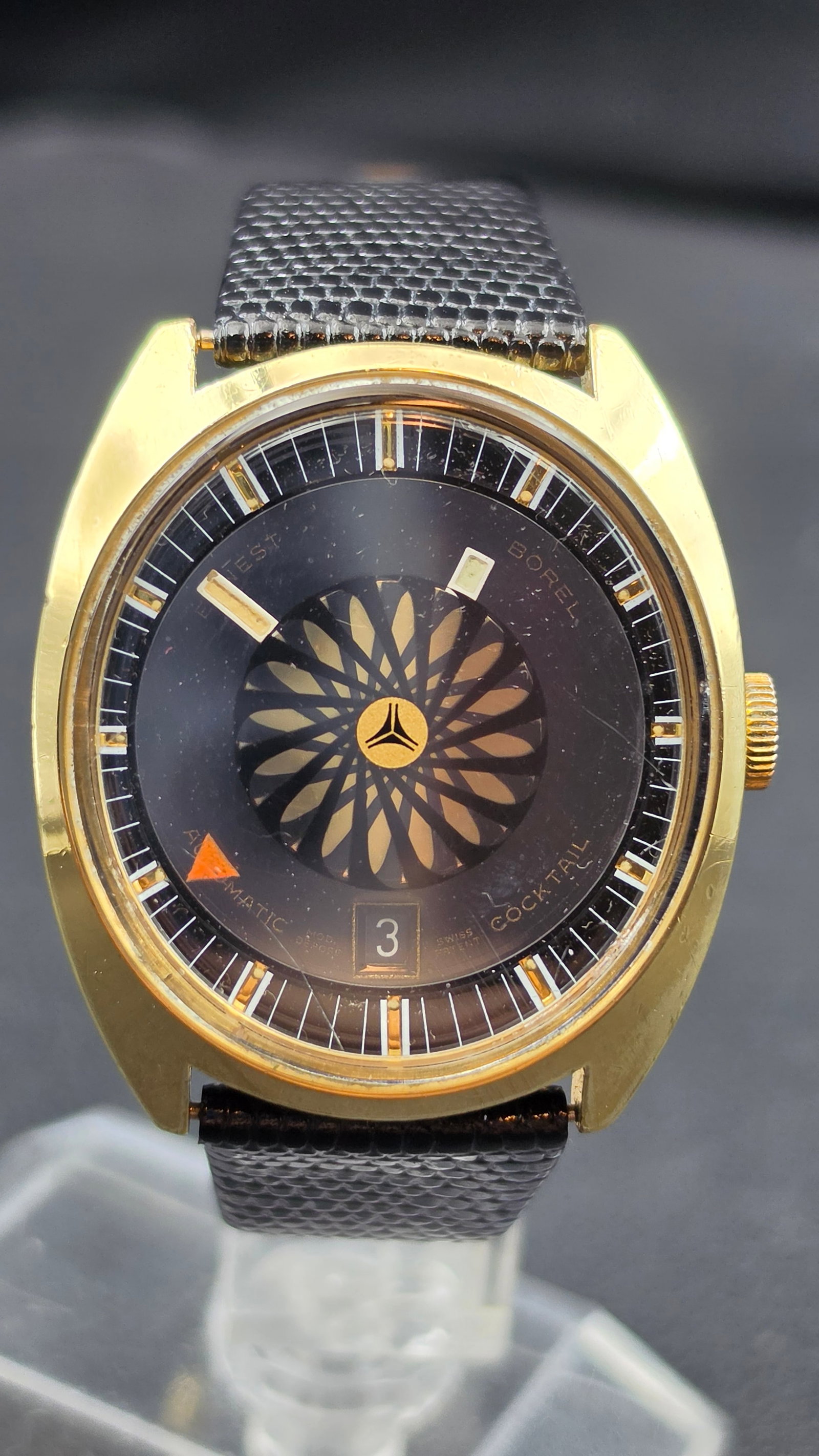 Vintage 1970s Ernest Borel Cocktail Automatic Kaleidoscope Watch Cal Synchron 58 Running Accurate (1 of 14)