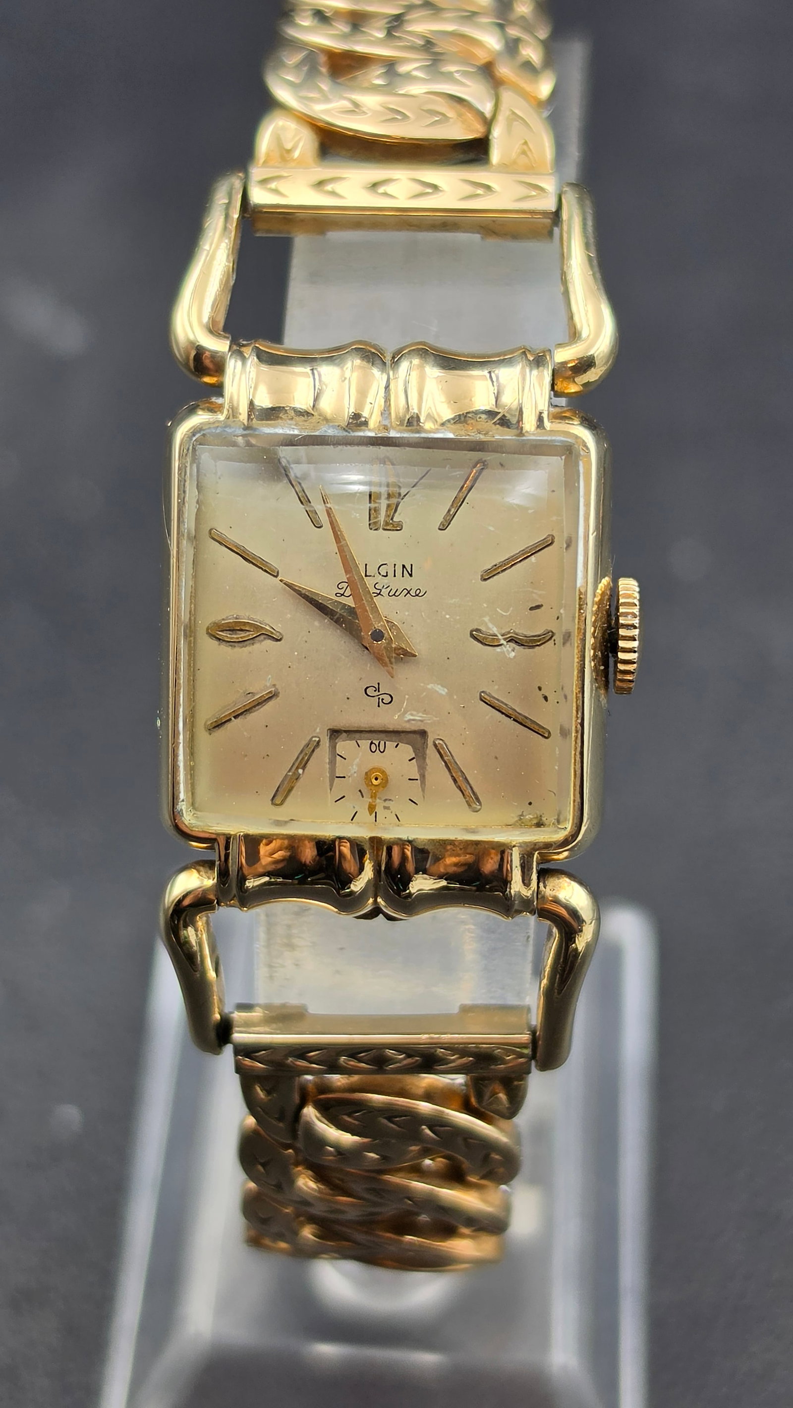 Vintage Elgin De Luxe Ladies 17 Jewel 10K Gold Filled Watch, Grade 672, USA (1 of 13)