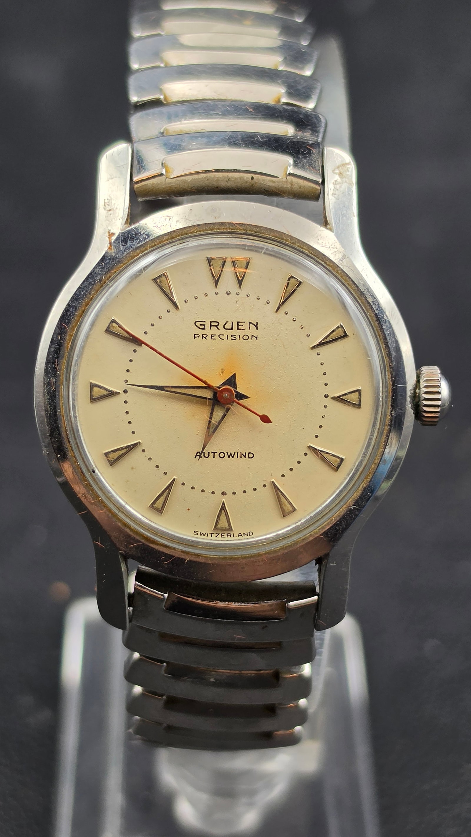 Vintage Gruen Precision Autowind Bumper Automatic 17 Jewel Wristwatch with Box (1 of 14)