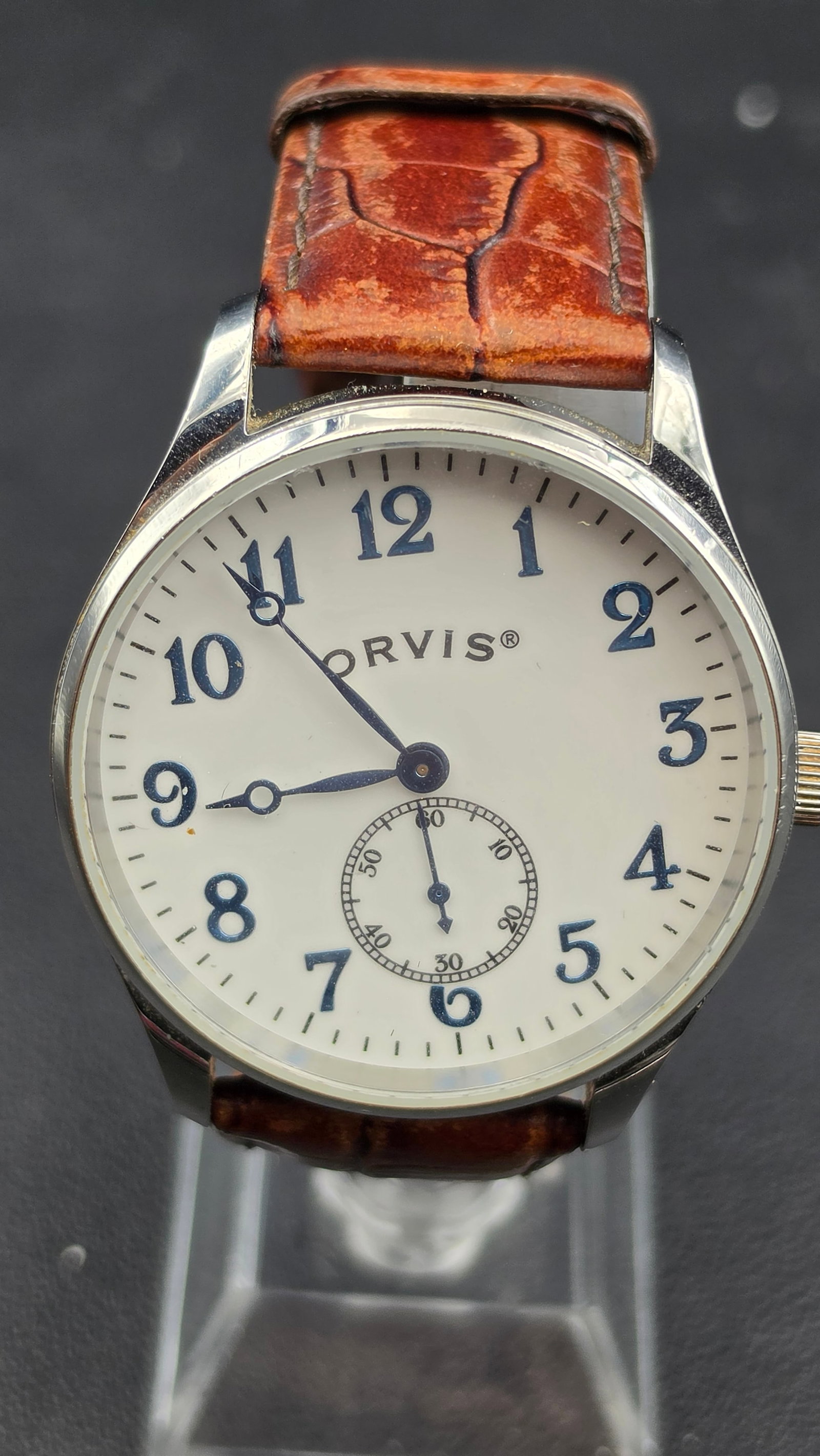 Orvis Railroad-Style Wristwatch, Stainless Steel, Box (1 of 11)