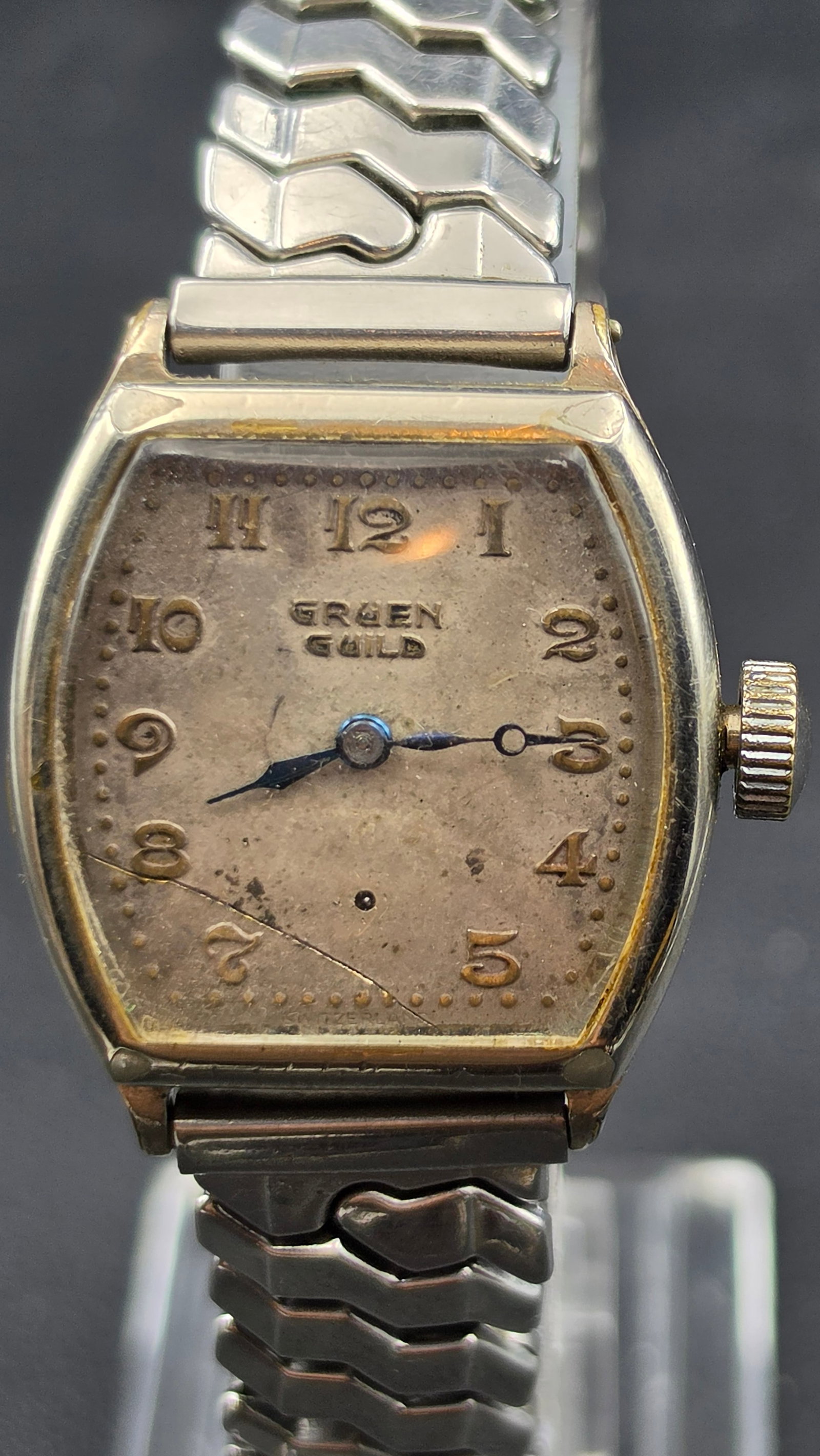 Vintage 1930s-40s Gruen Guild Tonneau Watch 17 Jewels 14K Gold Filled (1 of 13)