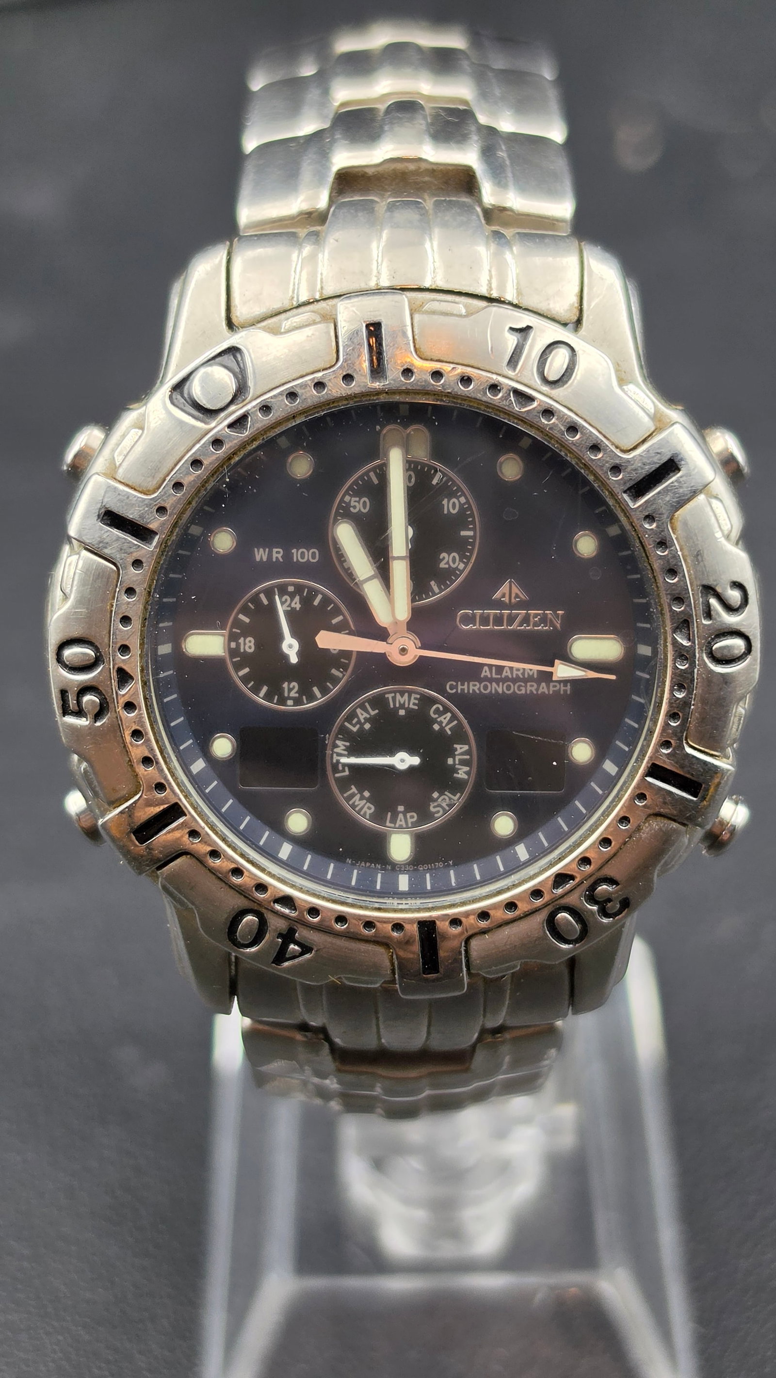 Citizen Promaster Alarm Chronograph, Cal. C330, WR100, Stainless Steel Watch (1 of 10)