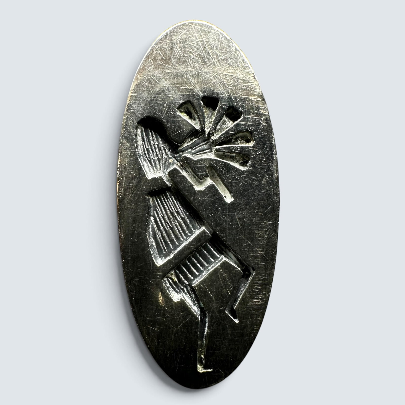 Sz6.25/6g Clifton Mowa Hopi Sterling Silver Overlay Kokopelli Ring (1 of 9)