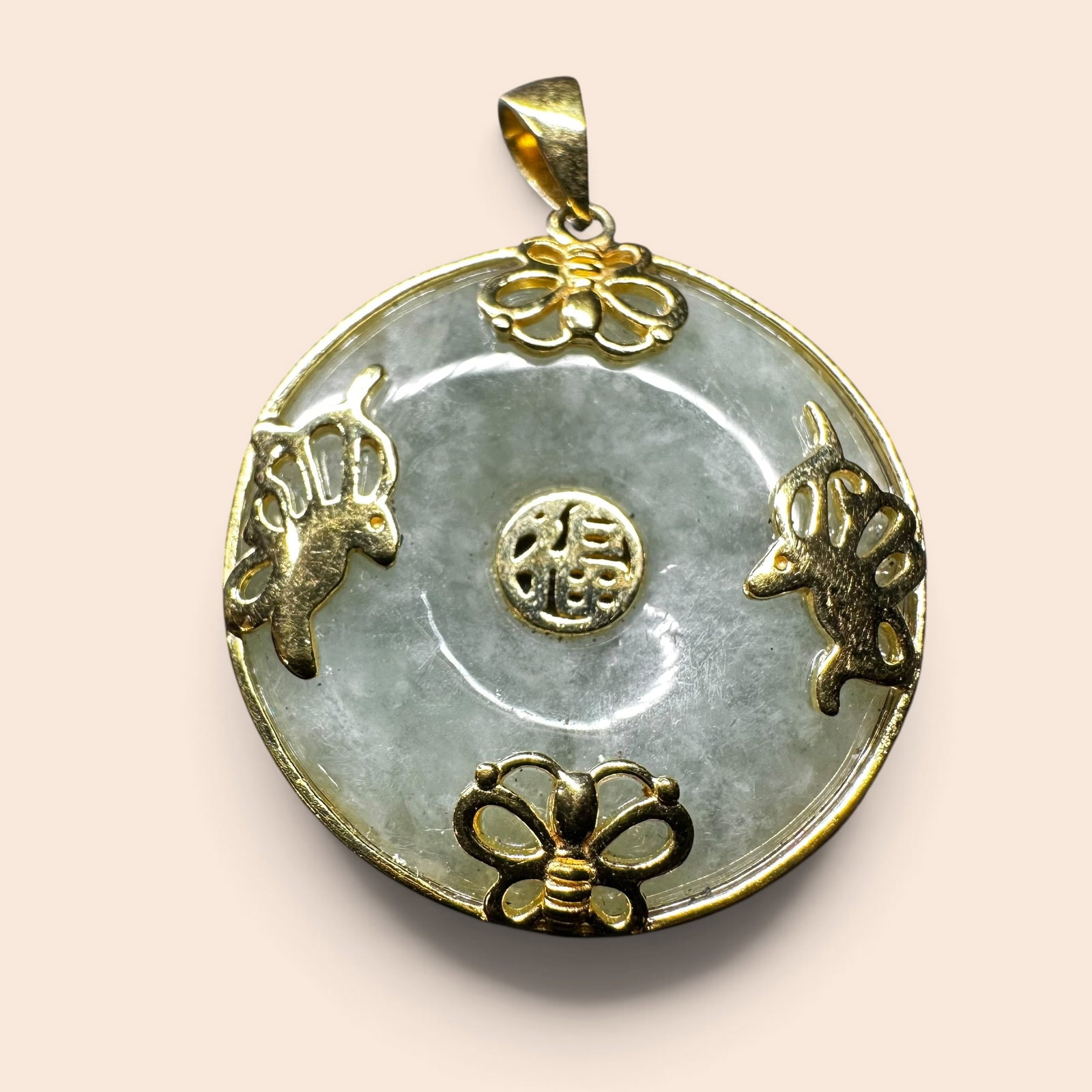 6g Prime Art Jewelry "PAJ" 925 Gold Vermeil Jade Butterfly Pendant: 6g PAJ 925 Gold Vermeil Jade Butterfly PendantBrand/Model: Prime Art Jewelry (PAJ). Marked “PAJ 925” and “CHINA.”Manufacturer Location: China.Year Produced: Unknown.Specs/Description: 