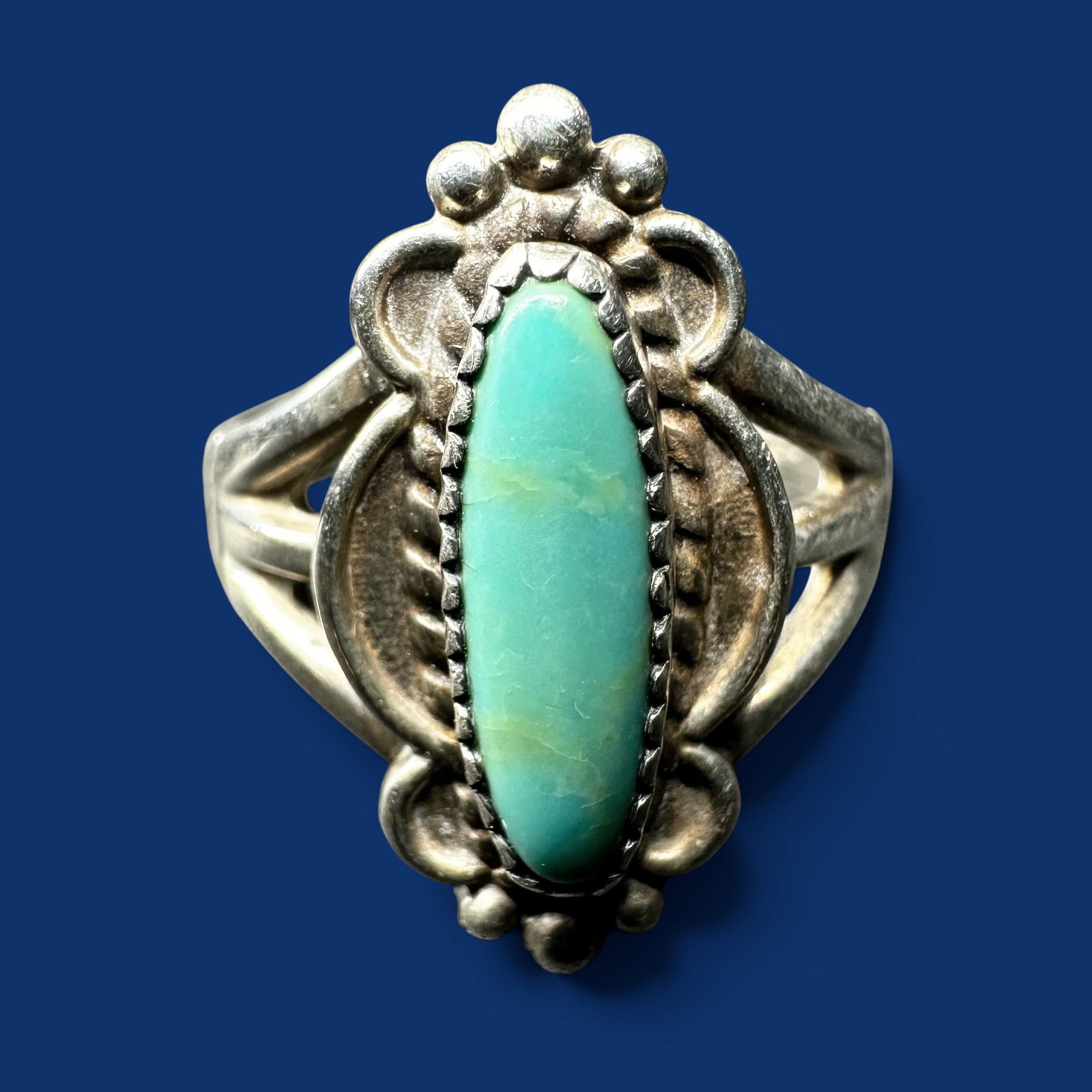 Sz7.25/4g Bell Trading Sterling Silver Royston Turquoise Ring (1 of 9)