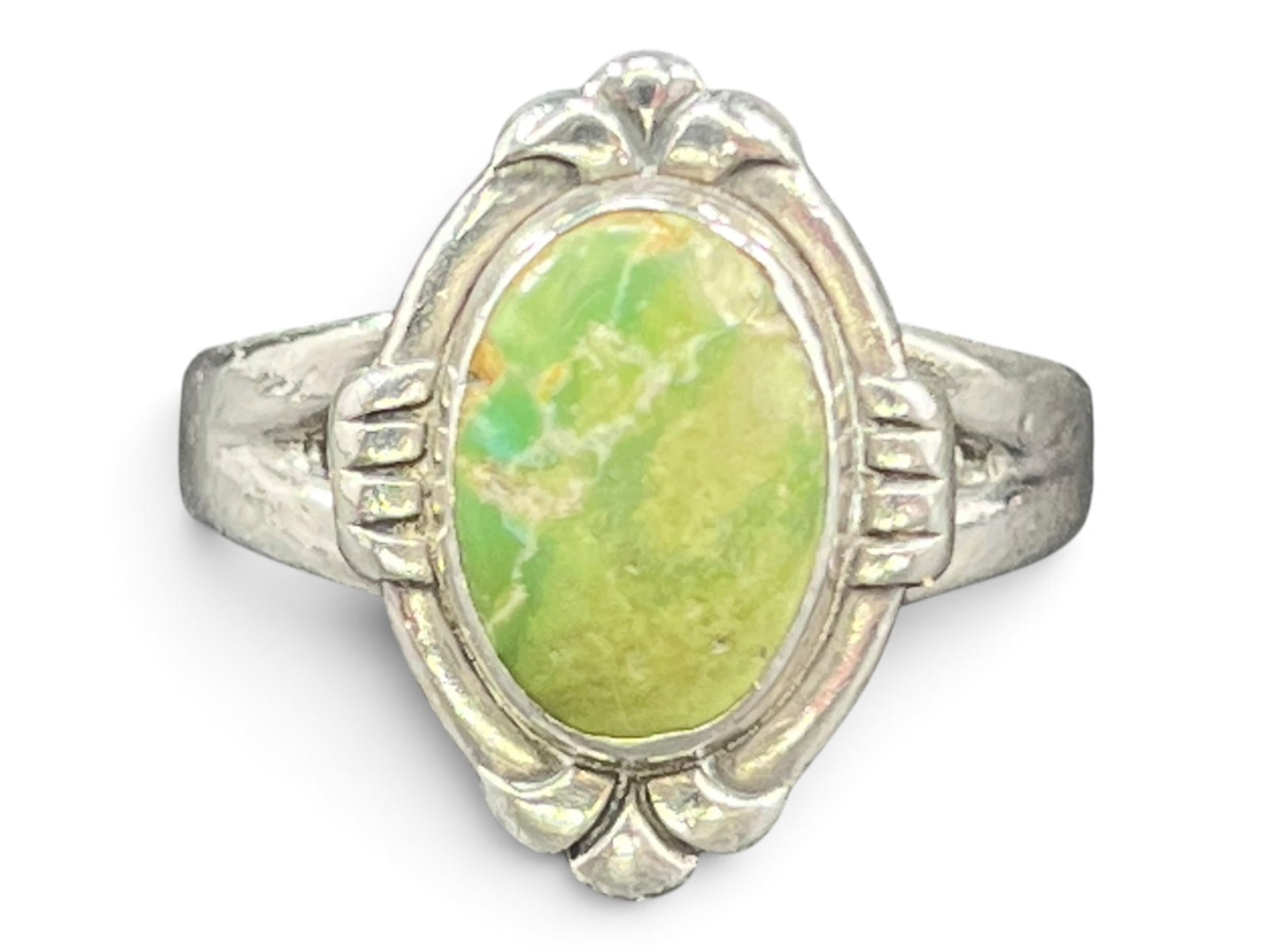 3g/Sz5 Native American Bell Trading Post Green Turquoise Ring (1 of 10)