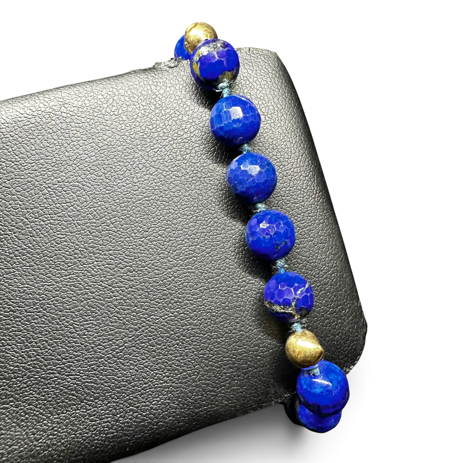 6.75"/12g Leach & Garner 14K Gold Lapis Lazuli Bracelet (1 of 9)