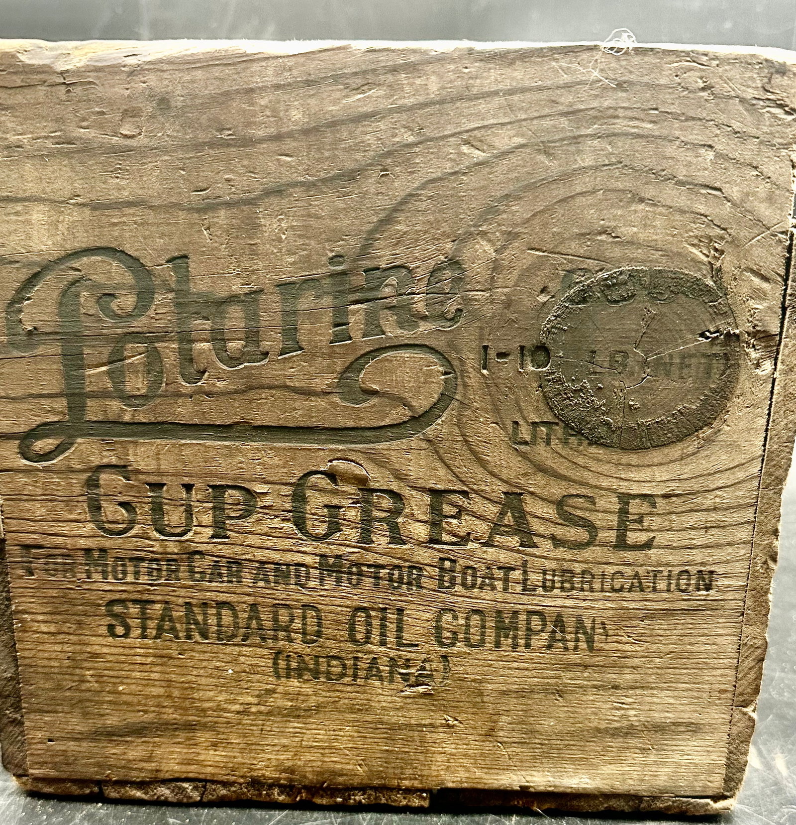 Antique Polarine Cup Grease Wooden Shipping Box – Standard Oil Co. (1 of 11)