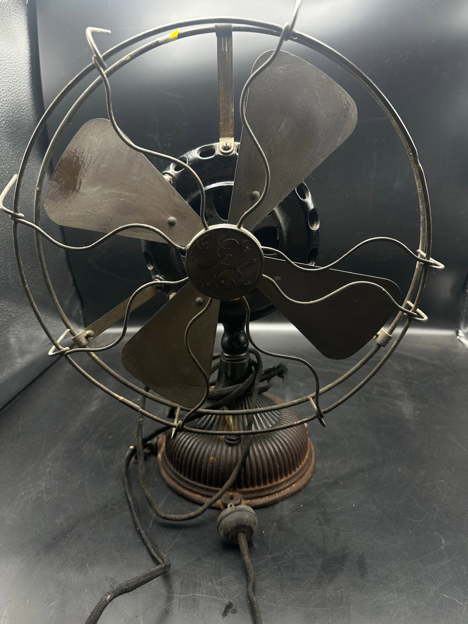 Antique GE Type AB Form C Brass Blade Pancake Fan (1 of 13)