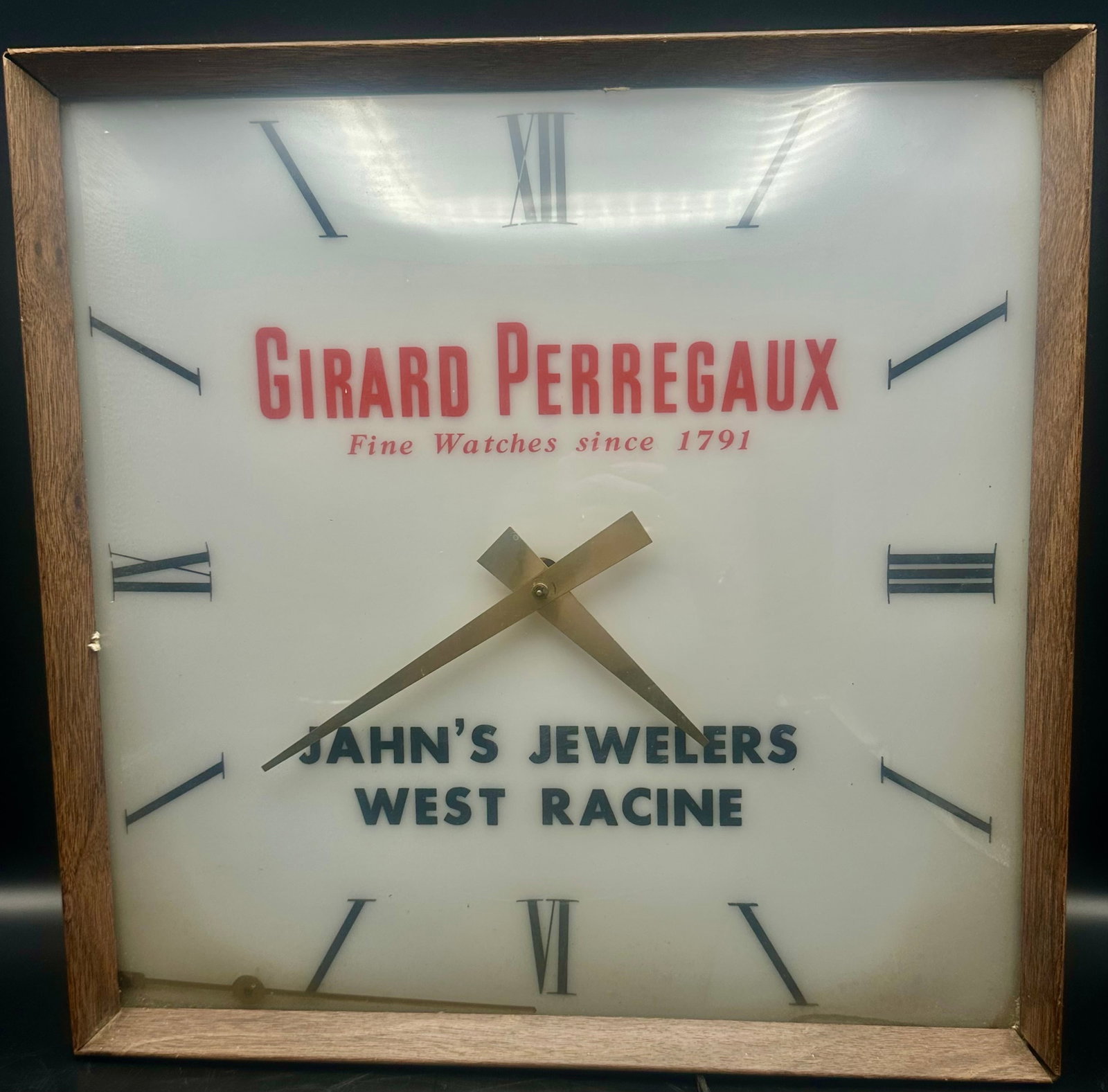 Vintage Girard Perregaux Jeweler Advertising Wall Clock – Racine WI (1 of 11)