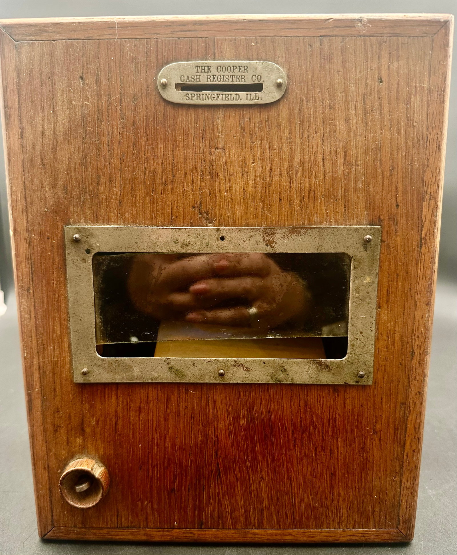 Antique Cooper Cash Register Co. Wooden Cash Recorder (1 of 14)