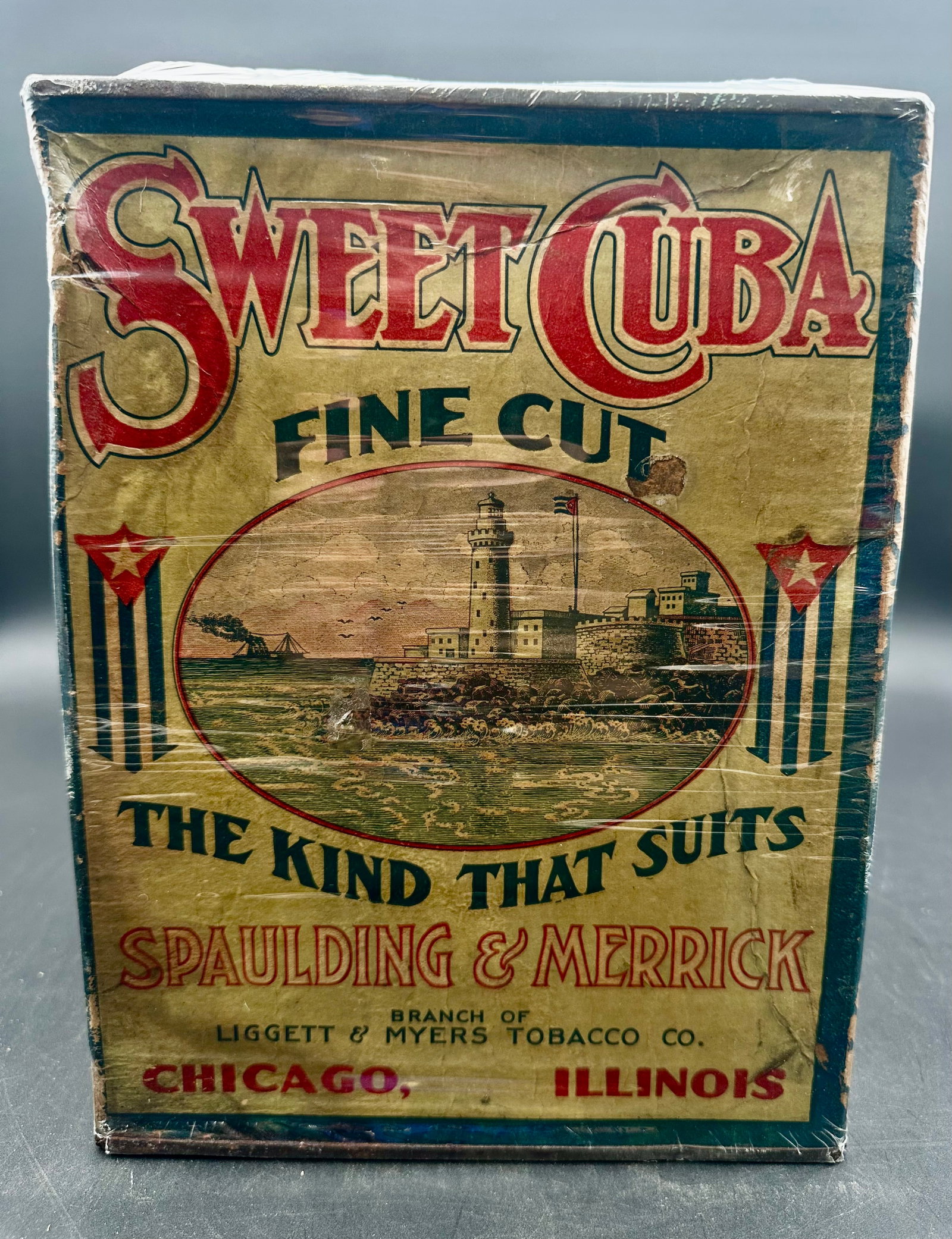 Antique Sweet Cuba Fine Cut Tobacco Advertising Counter Box (1 of 10)