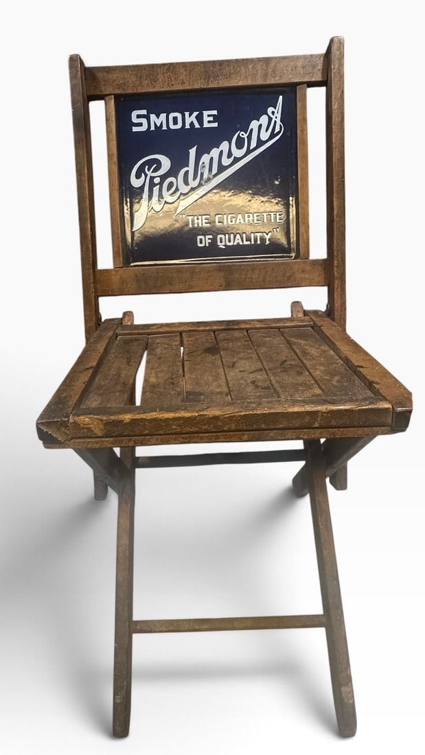 Antique Piedmont Cigarettes Folding Advertising Chair (1 of 14)