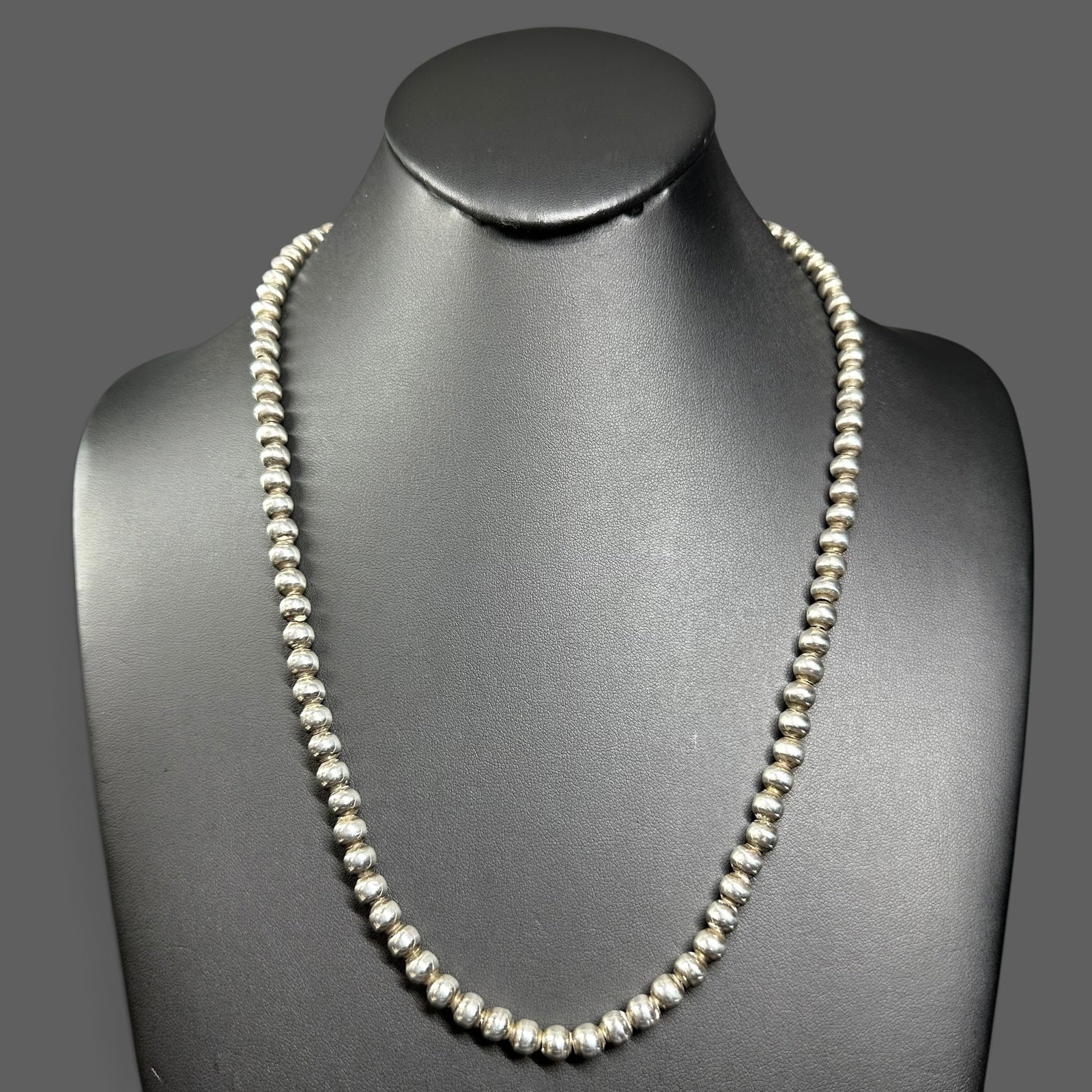 20”/51g Mexico 925 Sterling Silver Bead Necklace (1 of 9)