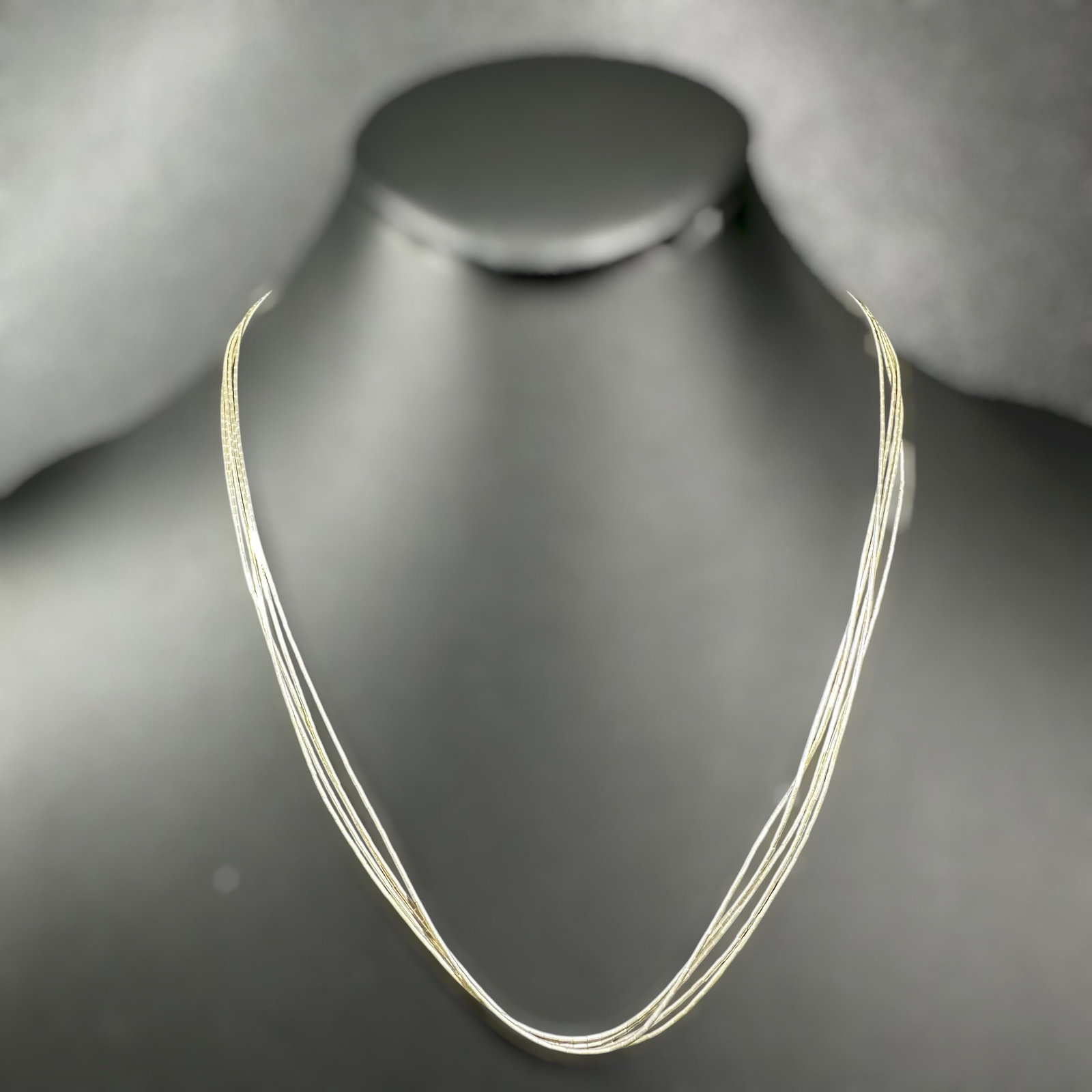 17"/5g Southwestern Sterling Silver Liquid Silver Necklace (1 of 8)