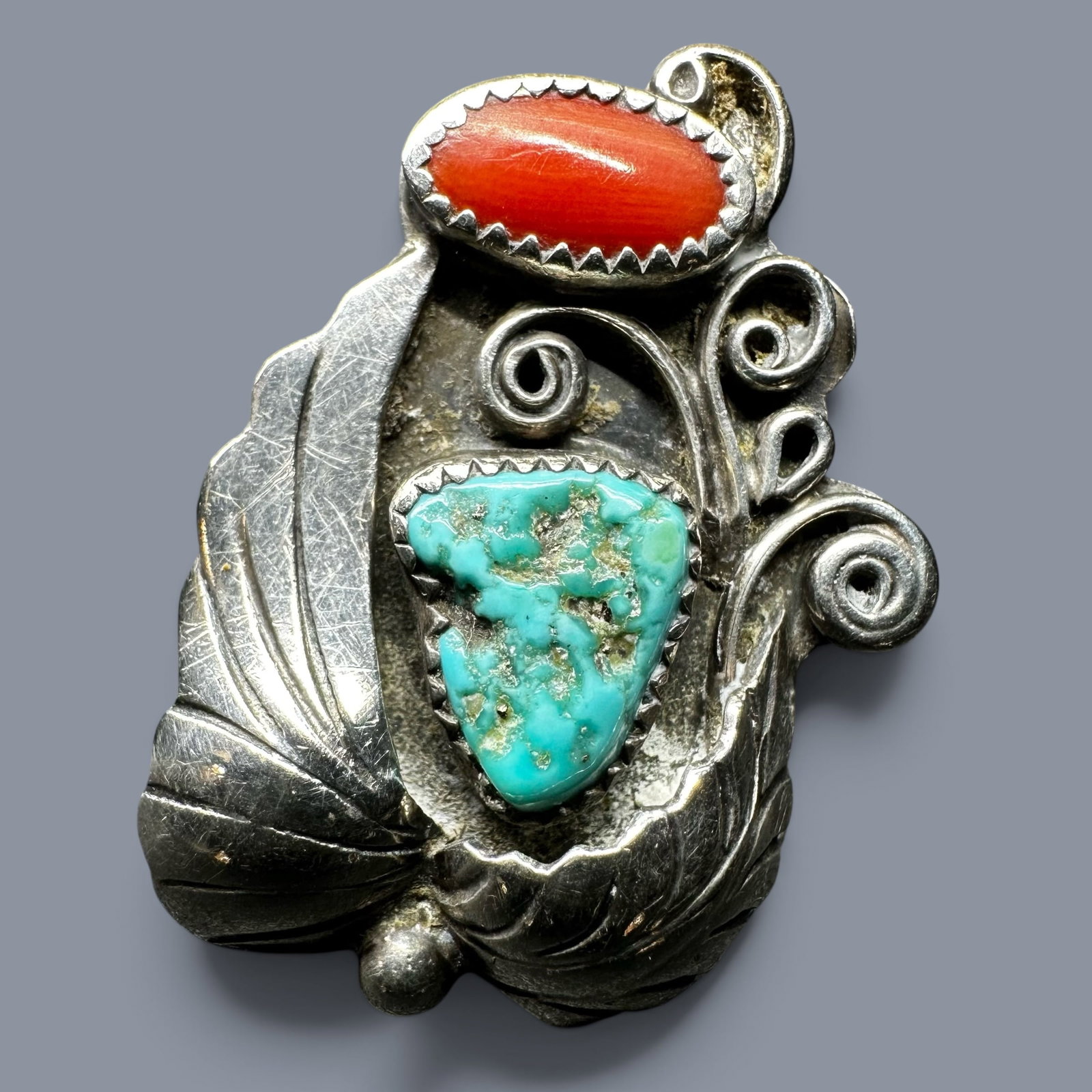 Sz4.75/6g Stella Fowler Navajo (Diné) Sterling Silver Morenci Turquoise Ring (1 of 9)