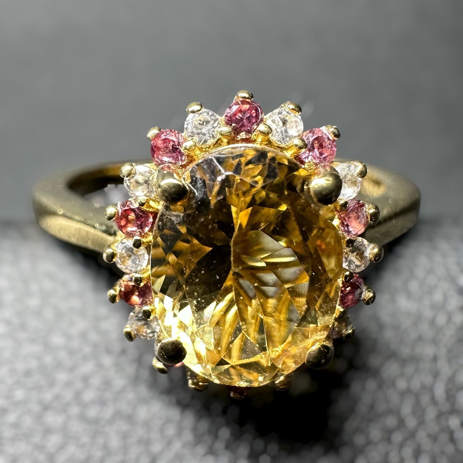Sz8/3g D'Joy 925 Sterling Silver Citrine Tourmaline Ring: Sz8/3g D'Joy 925 Sterling Silver Citrine Tourmaline RingBrand/Model: D'Joy Jewelry. Marked “D'Joy 925.”Manufacturer Location: Not marked.Year Produced: Unknown.Specs/Description: D'Joy 925 Ste