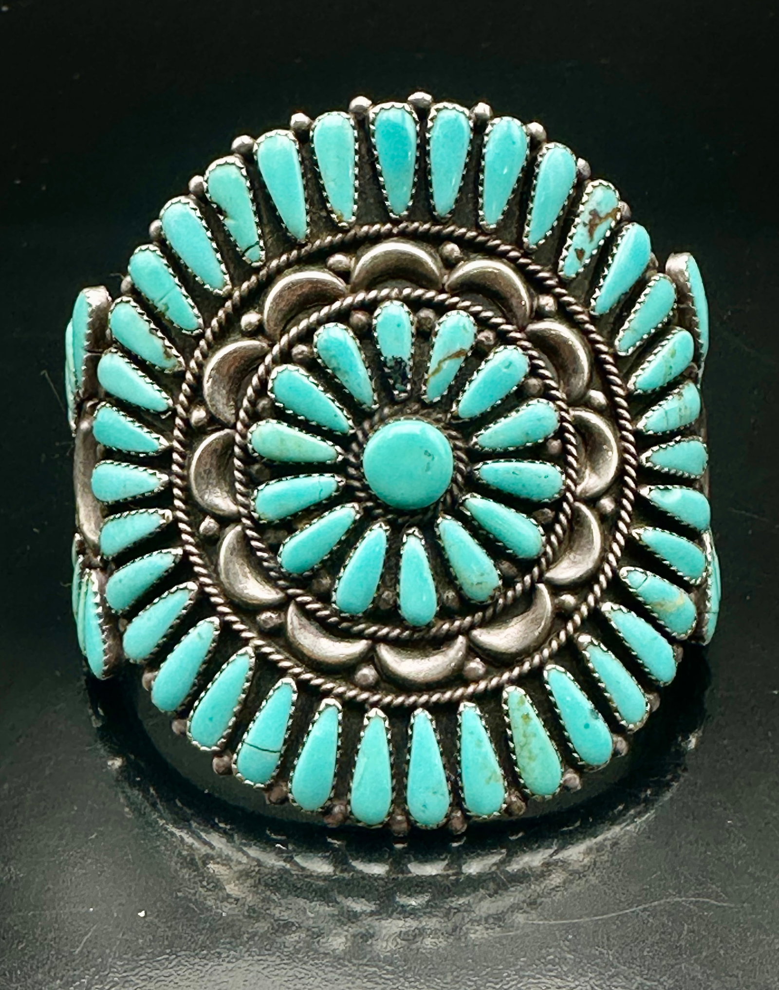 79g Juliana Williams Navajo Sterling Turquoise Cluster Cuff Bracelet (1 of 12)