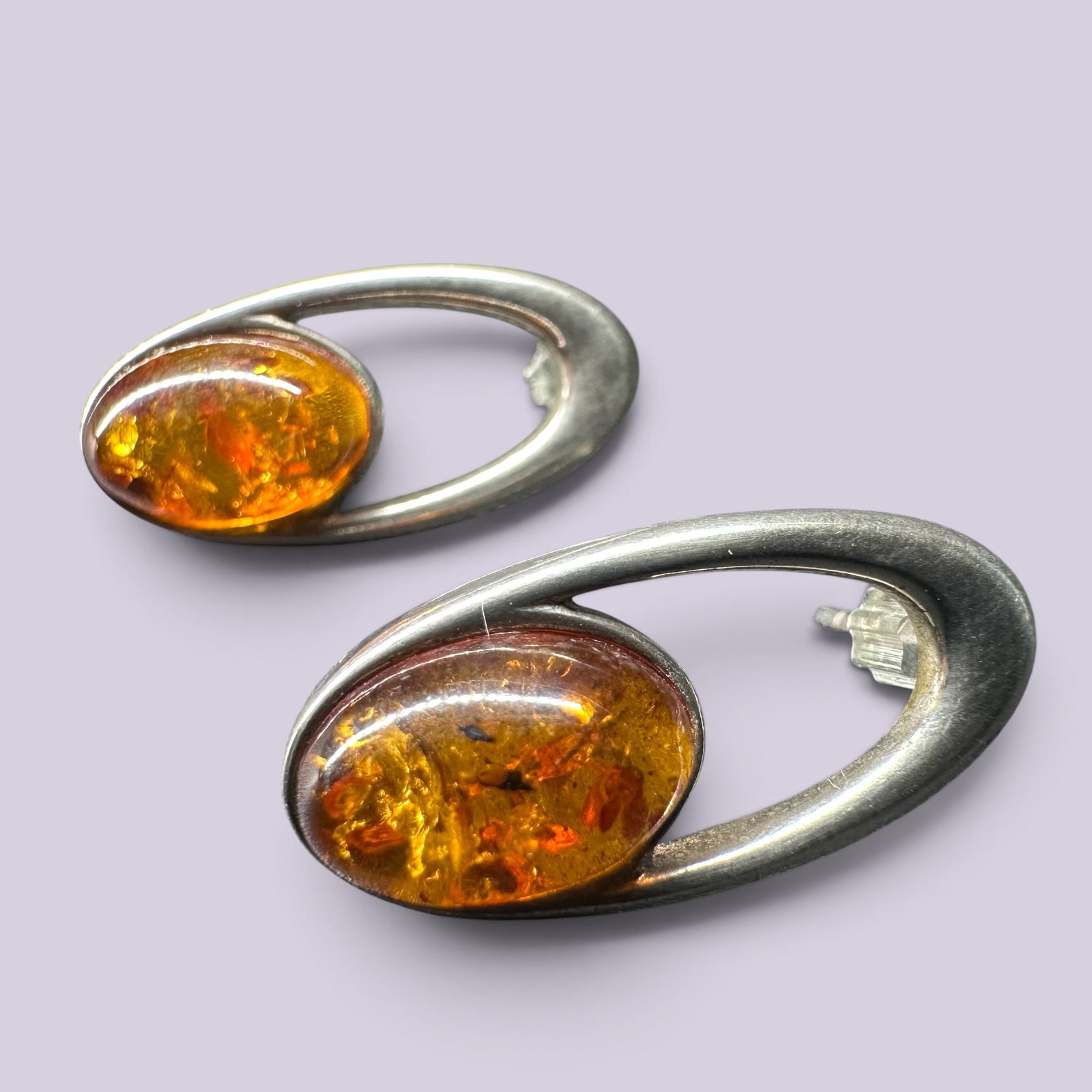 5g Sterling Silver Baltic Amber Earrings (1 of 6)