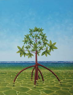 Avelino Hernandez (Oaxaca, Mexico) large Botanical oil on canvas.: A large work by a well known and highly esteemed Mexican artist.
