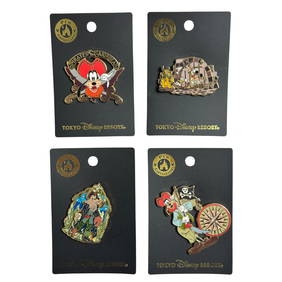 Disney Pirates Of The Caribbean Goofy Mickey Pluto Donald Pin Lot Of 4 (1 of 5)