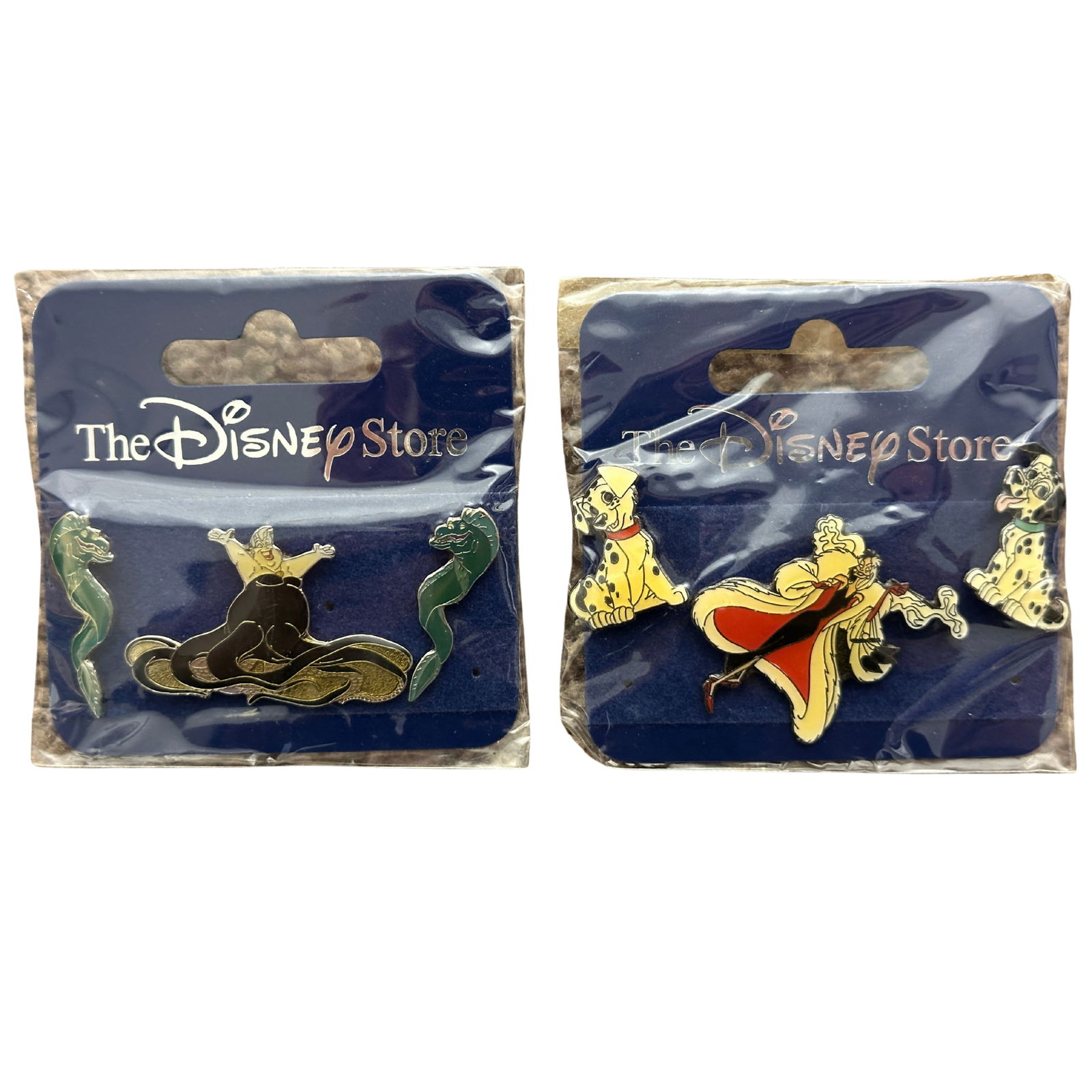 Disney Villains 101 Dalmatians Cruella De Vil Little Mermaid Ursula Mini Pin Set Lot Of 2 (1 of 4)