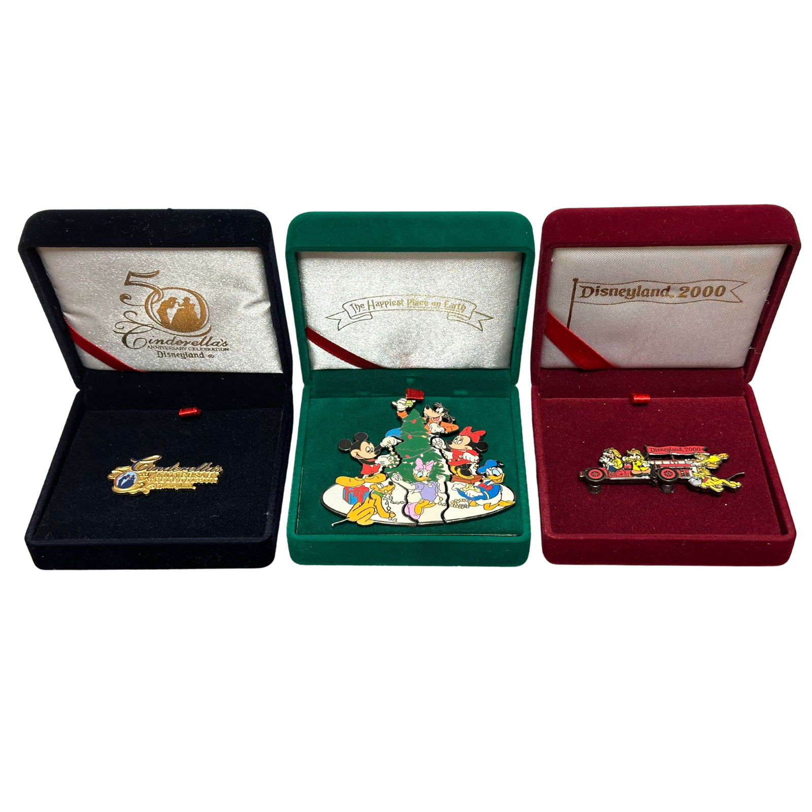 Disney Cinderella Mickey & Friends Boxed Pin Lot Of 3 Christmas Fire Truck Fab 5 (1 of 4)