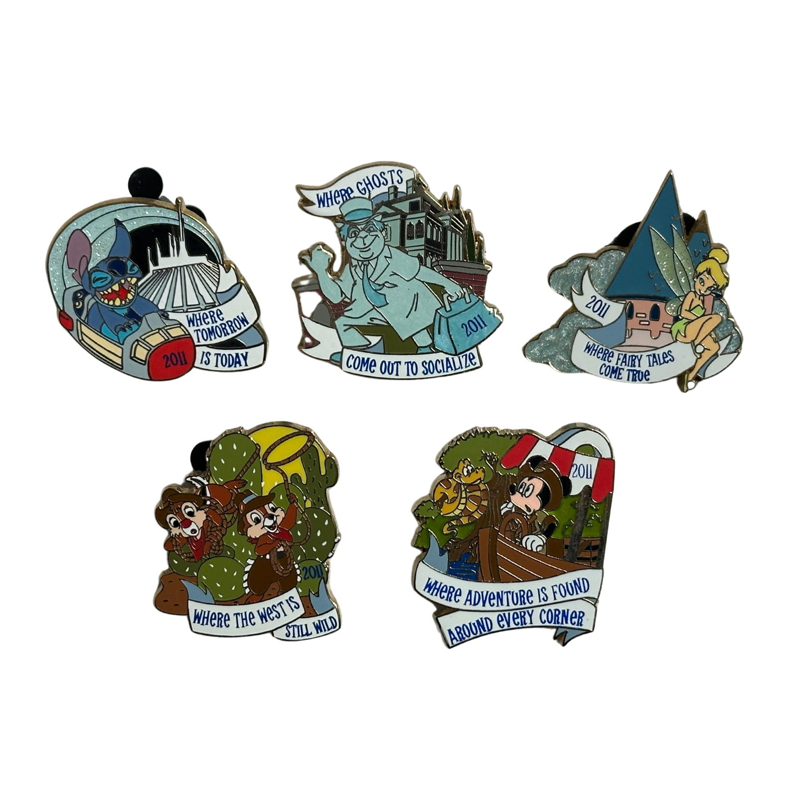 Disney Annual Pass Holder "Where.." Pin Lot of 5 (1 of 3)