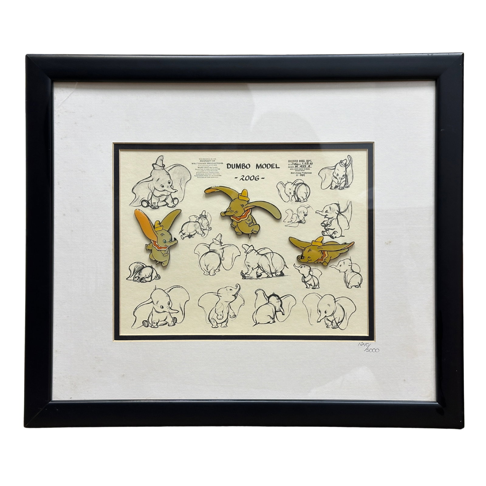 Disney Dumbo Model Sheet Framed Pin Set Of 3 (1 of 7)
