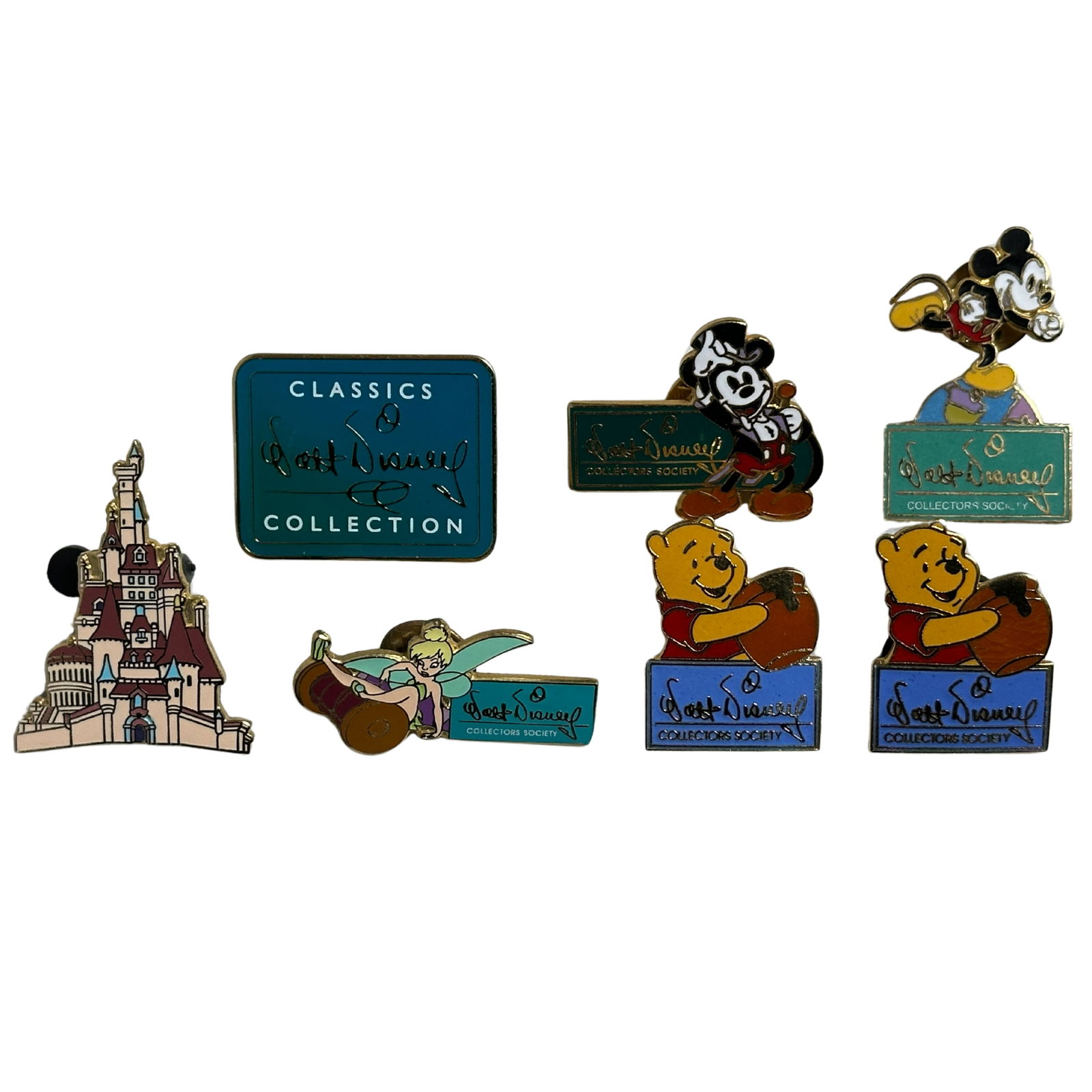 Disney WDCC Collectors Society Pin Lot Of 7 (1 of 3)
