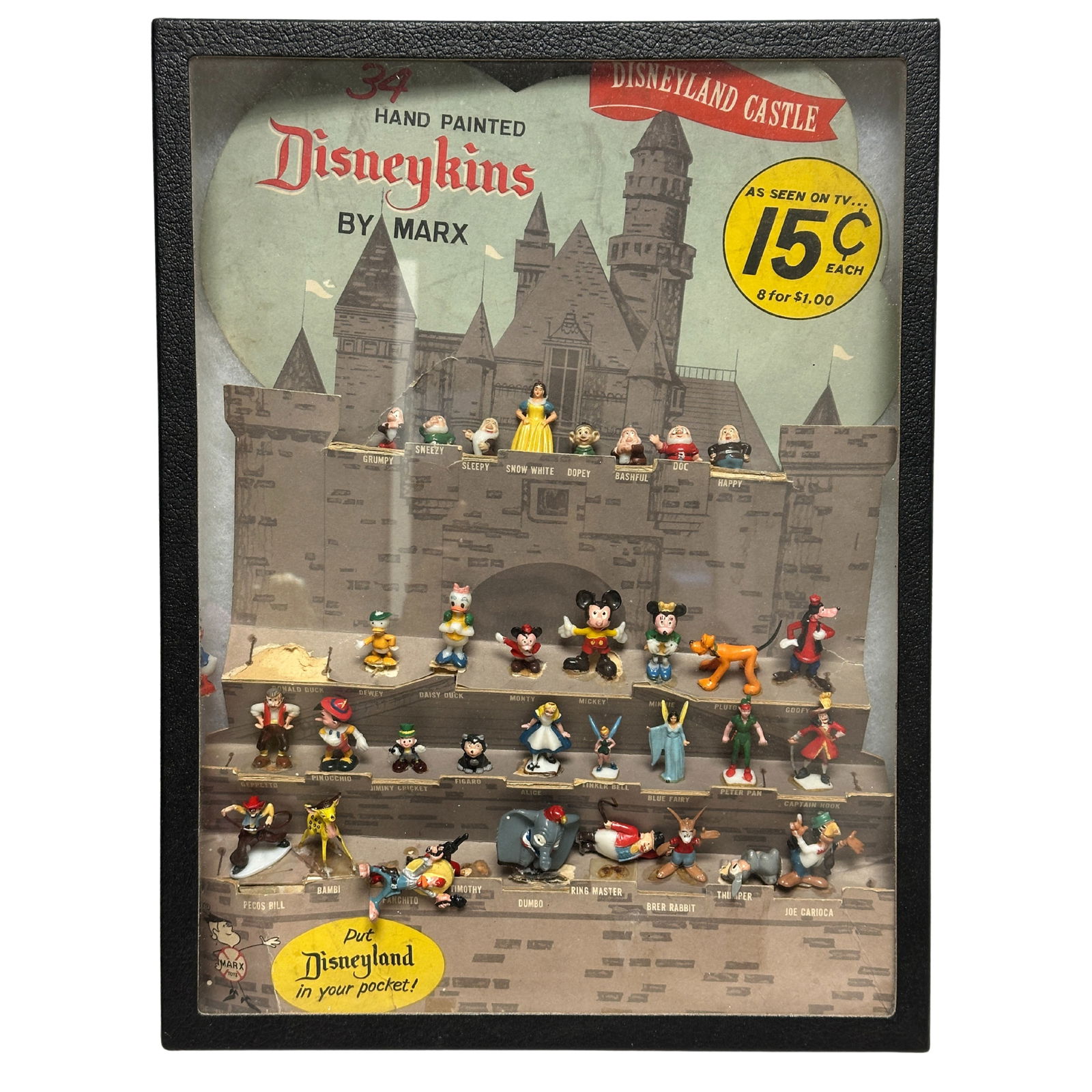 Disney Marx Disneykins Disneyland Castle Hand Painted Mini Figure Set Of 34 (1 of 4)