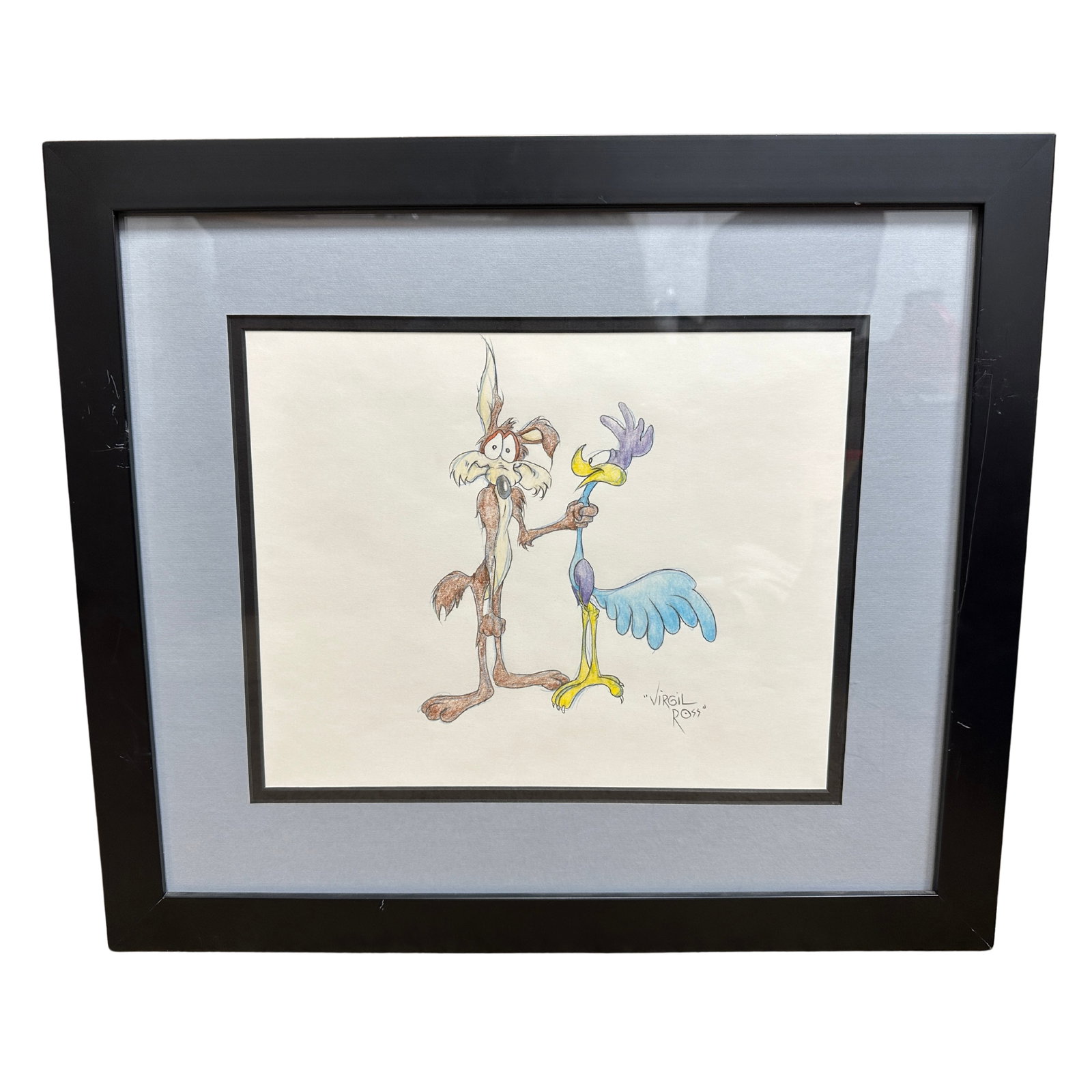 Warner Bros Studios Virgil Ross Looney Tunes "Wile E. Coyote & The Road Runner" Original Art Drawing (1 of 4)