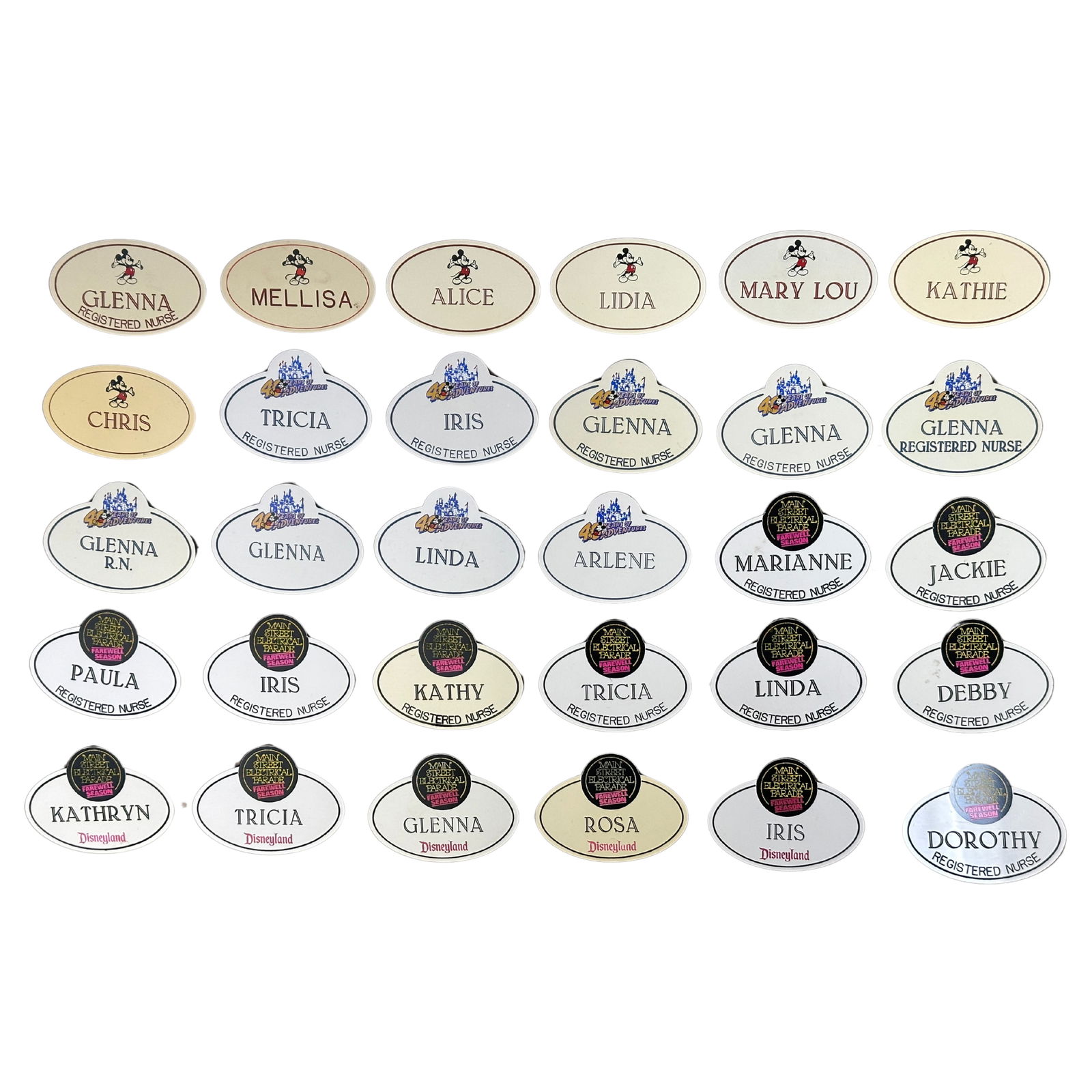 Disney Parks Employee Name Tag Lot Of 30 (1 of 6)