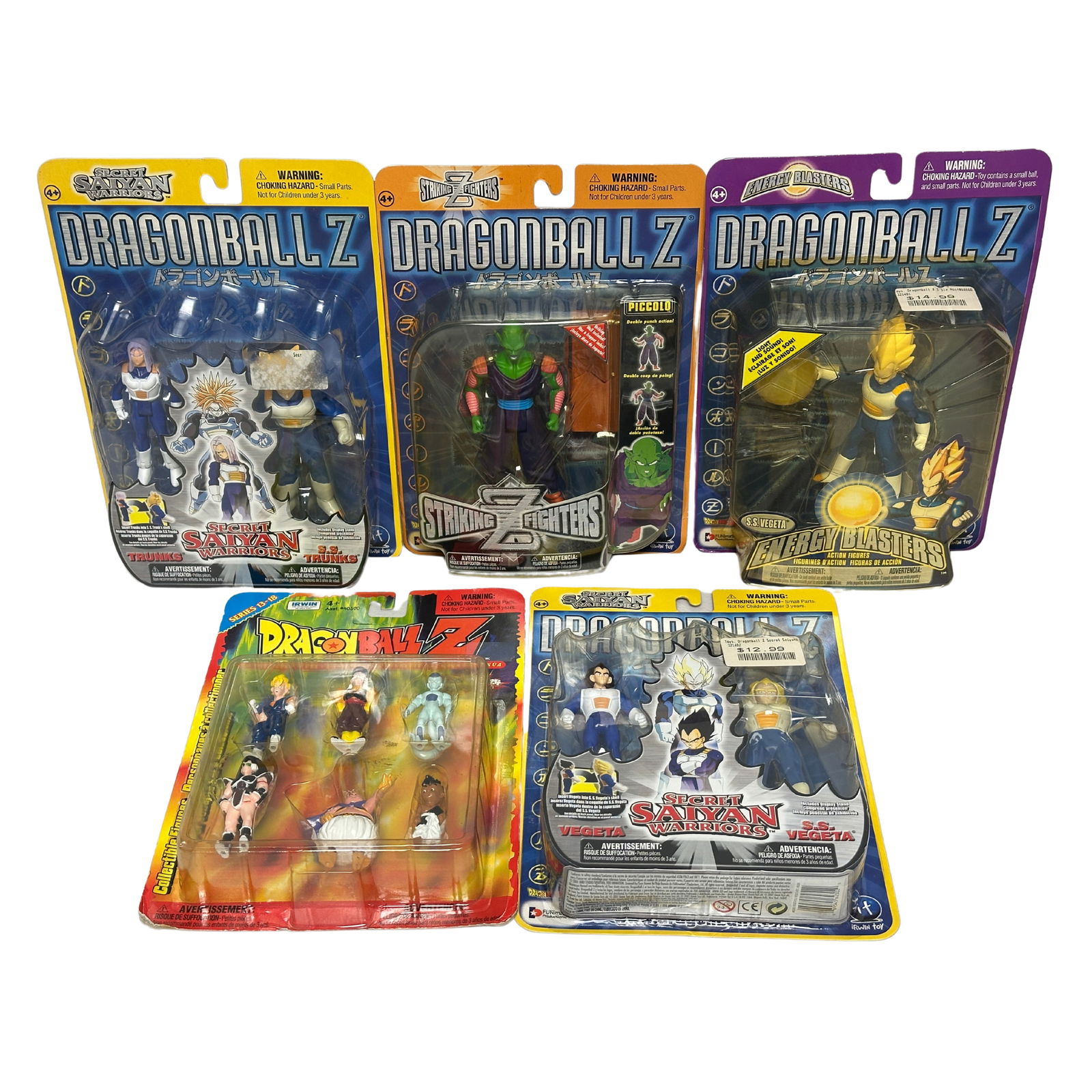 Irwin Dragon Ball Z Assorted Action Figure Lot Of 5 SS Trunks Vegeta Piccolo (1 of 6)