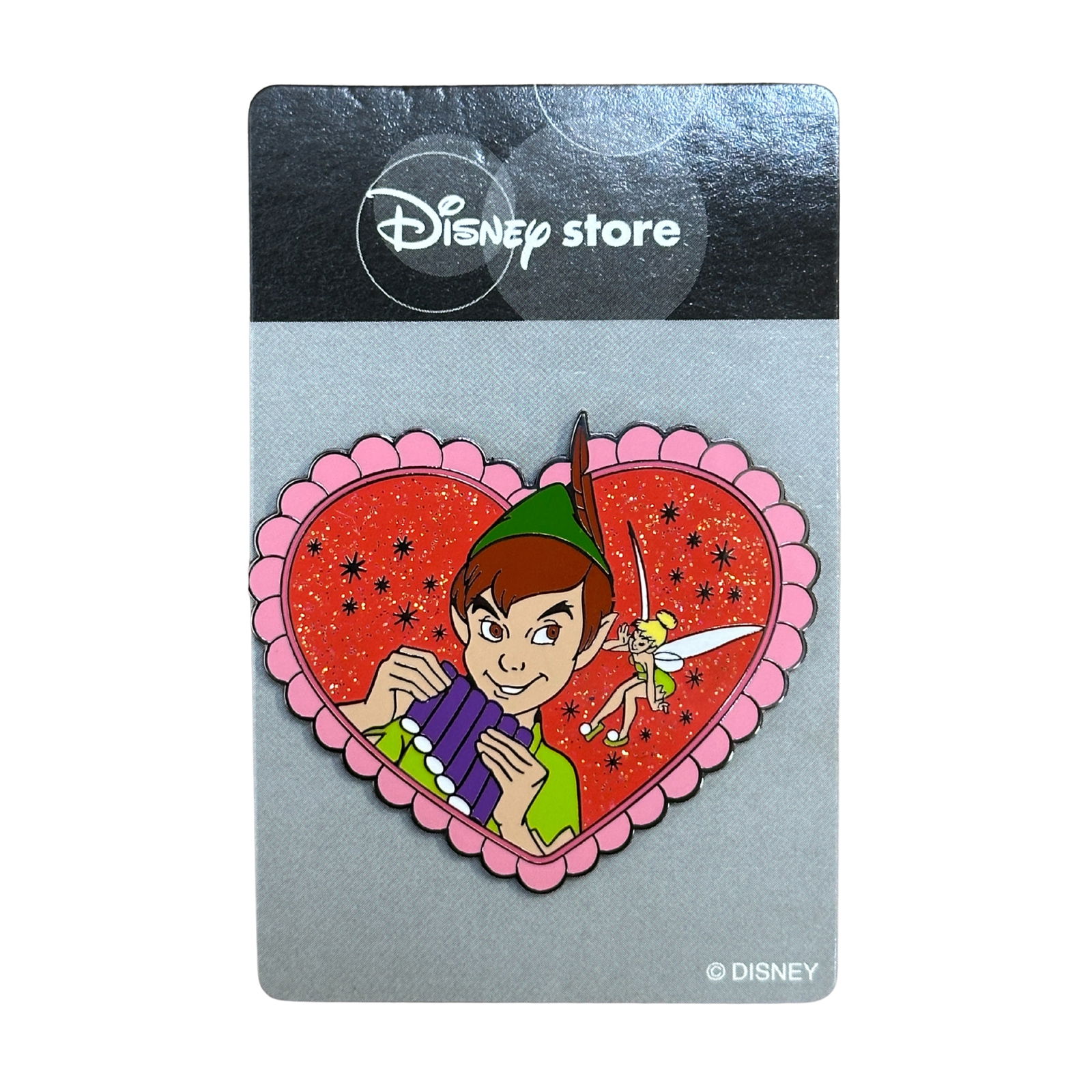 Disney Peter Pan Tinker Bell Heart Pin (1 of 2)