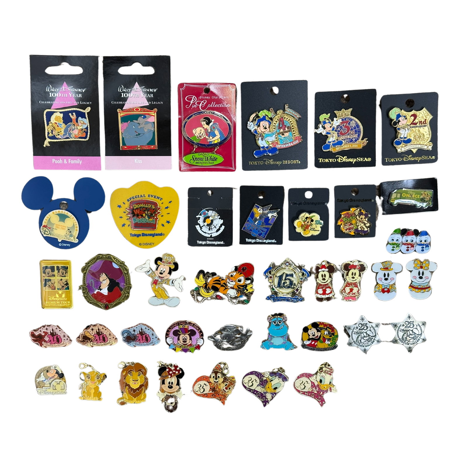 Rare Disney Assorted Pin, Keychain, & Clip-On Lot Of 39 (1 of 8)