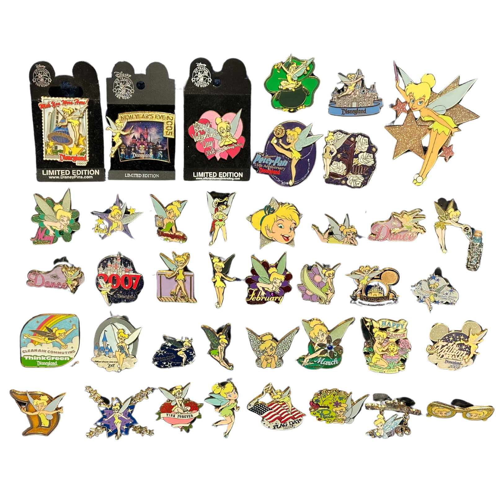 Rare Disney Fairies Tinker Bell Assorted Pin Lot Of 40 (1 of 8)