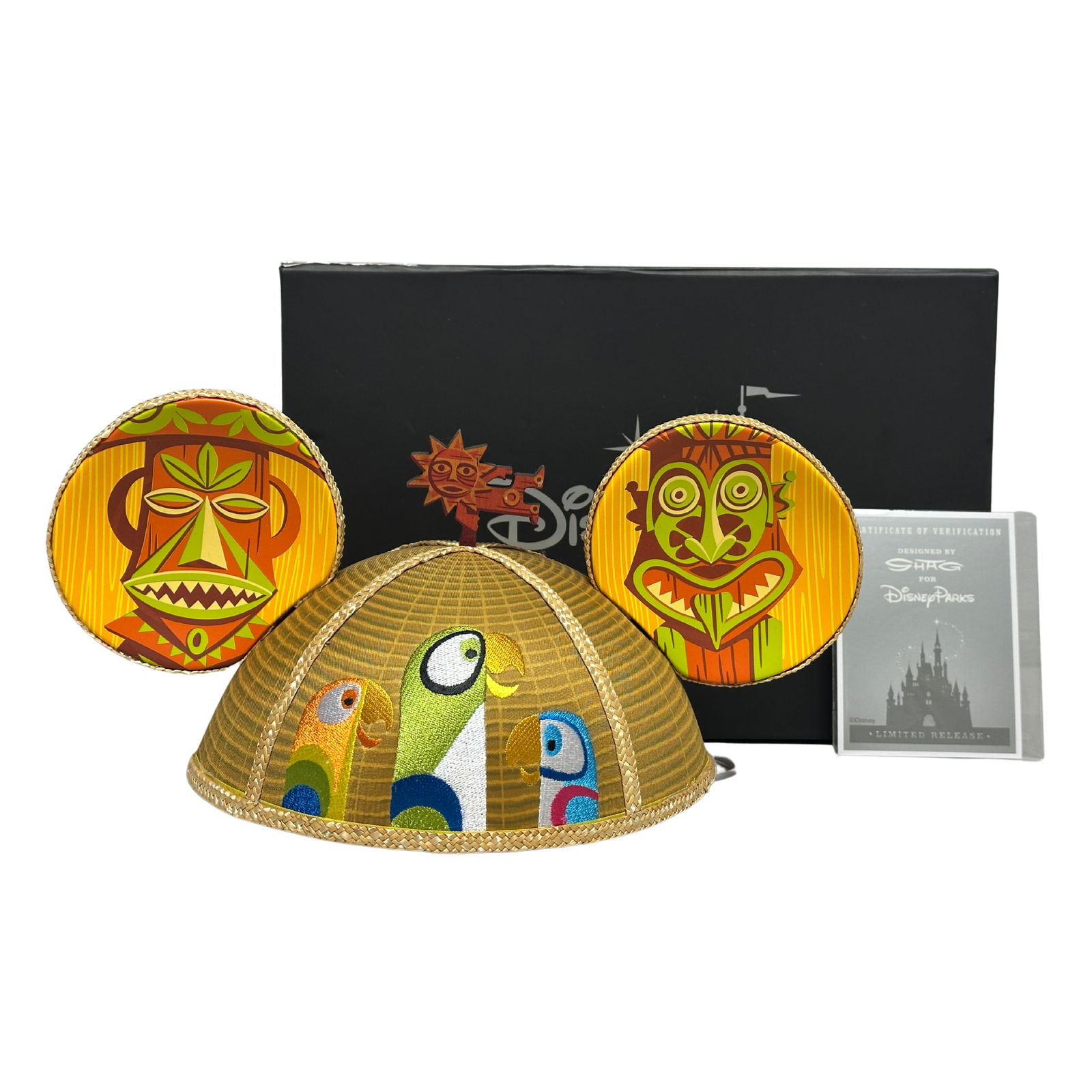 Disney Designer Enchanted Tiki Room Mickey Ear Hat LE Shag NWT (1 of 4)