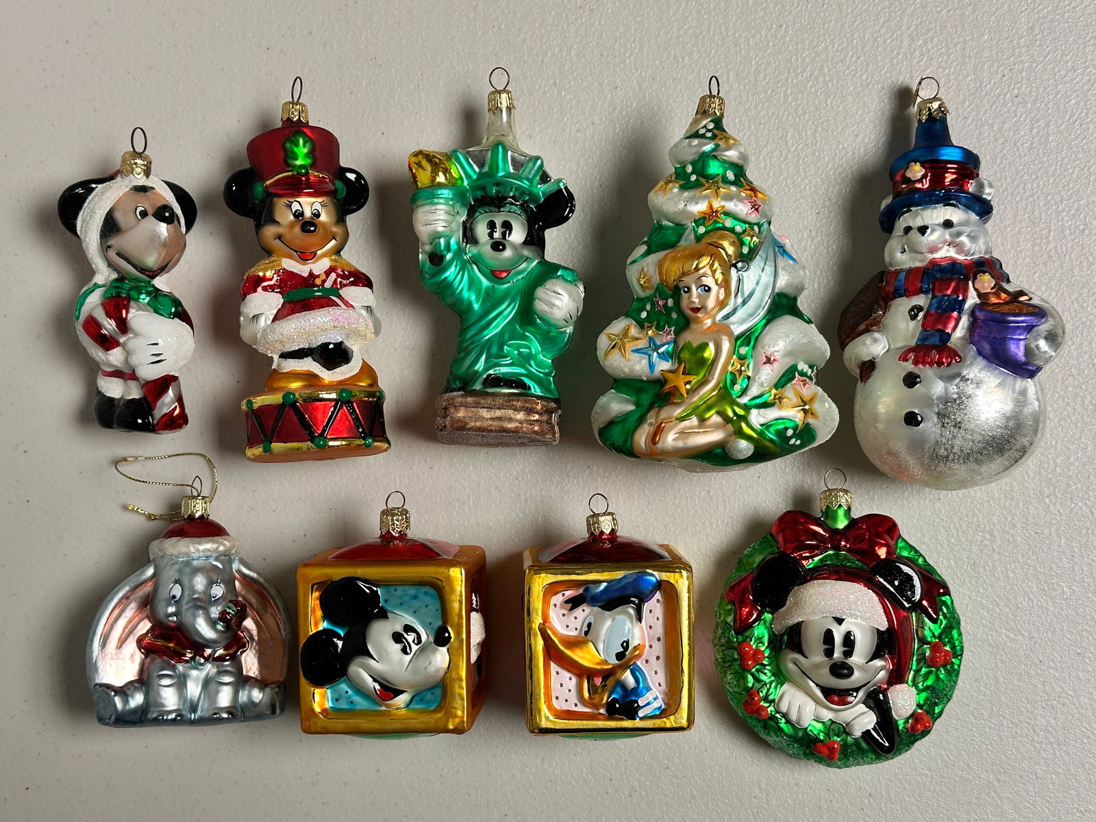 Disney Radko Assorted Christmas Glass Blown Ornament Lot Of 9 (1 of 11)