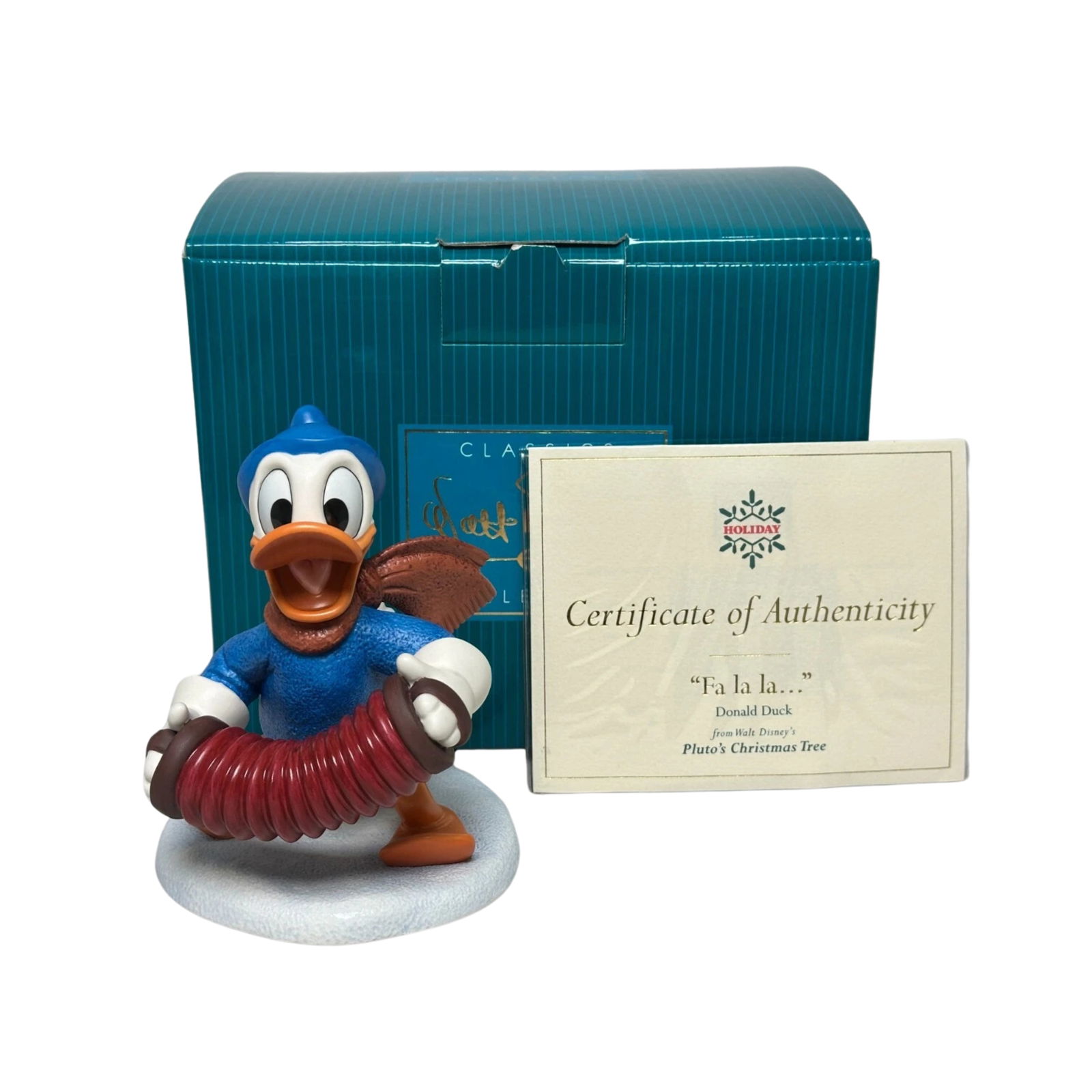 Disney WDCC Pluto's Christmas Tree Donald Duck "Fa La La..." Holiday Figurine (1 of 4)