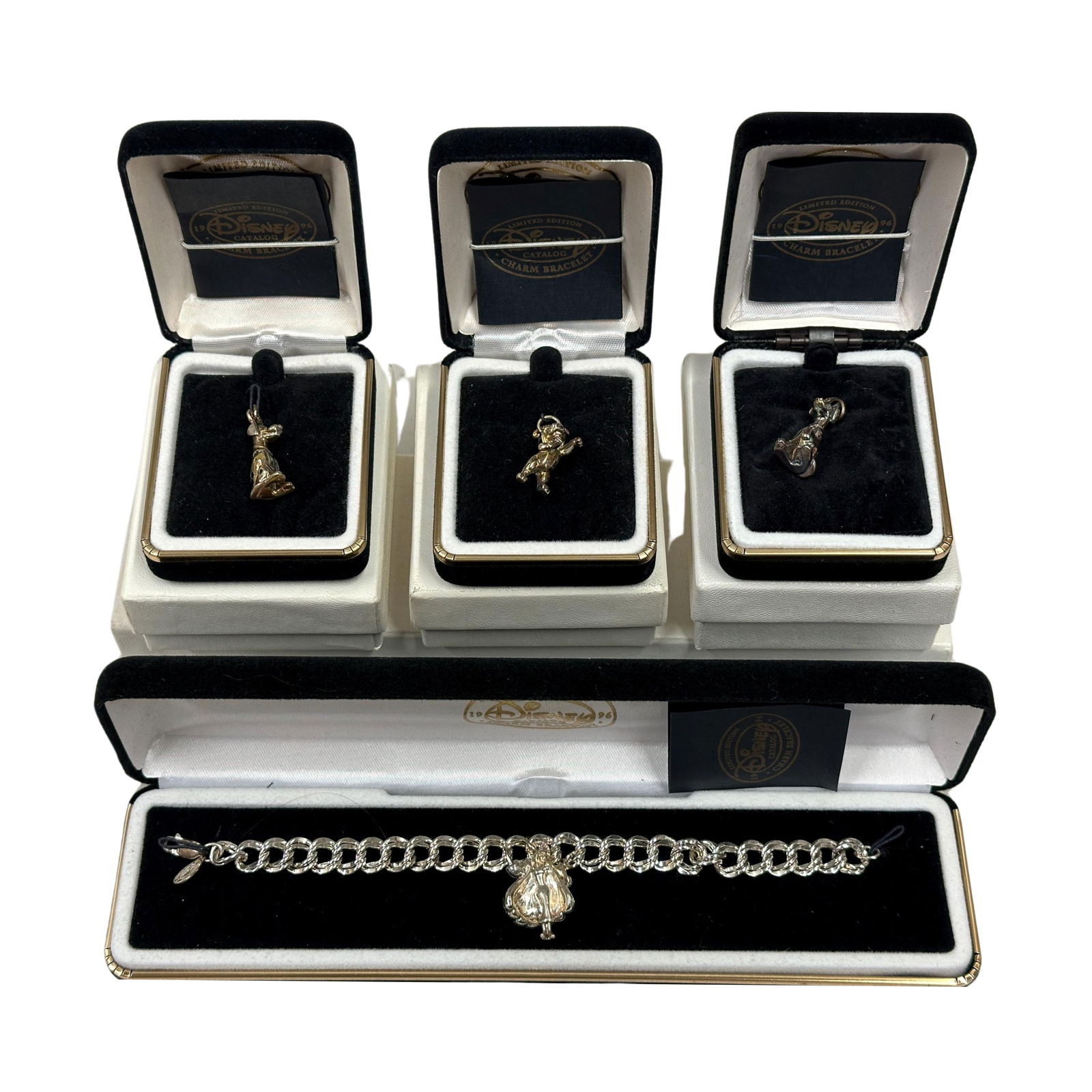 Disney 101 Dalmatians Sterling Silver Charm Bracelet Lot Of 4 (1 of 5)