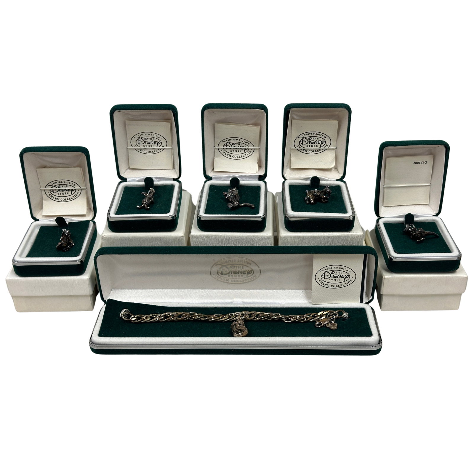 Disney Winnie The Pooh & Friends Sterling Silver Charm Bracelet Lot Of 4 (1 of 7)