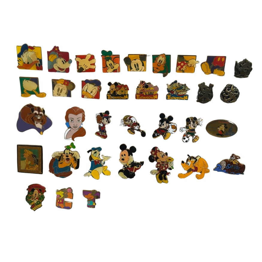 Disney Assorted Character Pin Lot Of 34 (1 of 5)