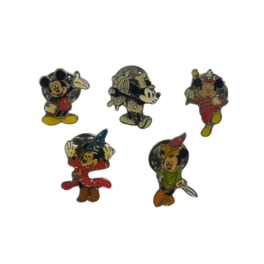 Disney Mickey Through The Years Mini Pin Set Of 5 (1 of 3)