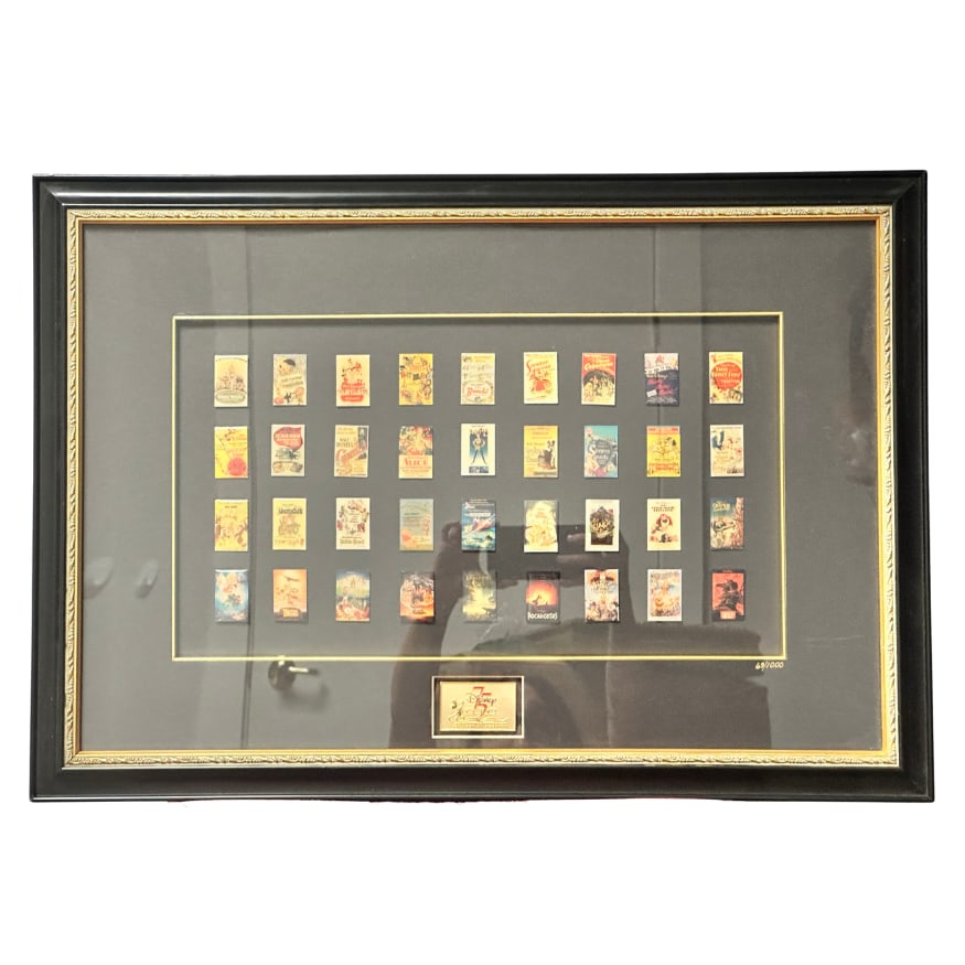 Disney 75th Anniversary Framed One Sheet Movie Poster LE Pin Set Of 36 (1 of 6)