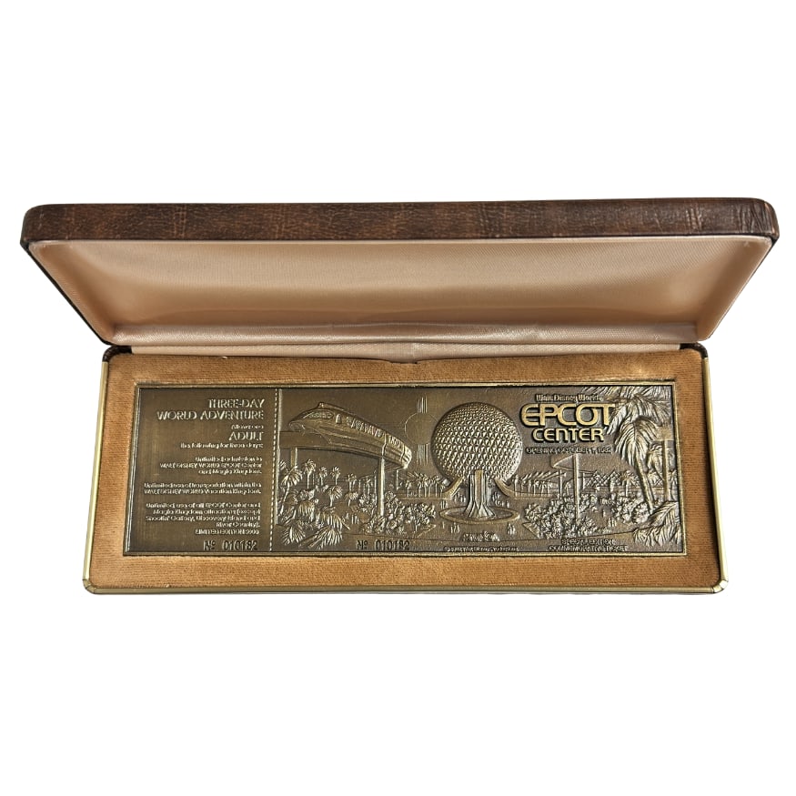 Disney Epcot Center Opening Three-Day World Adventure Ticket Bronze Replica (1 of 3)